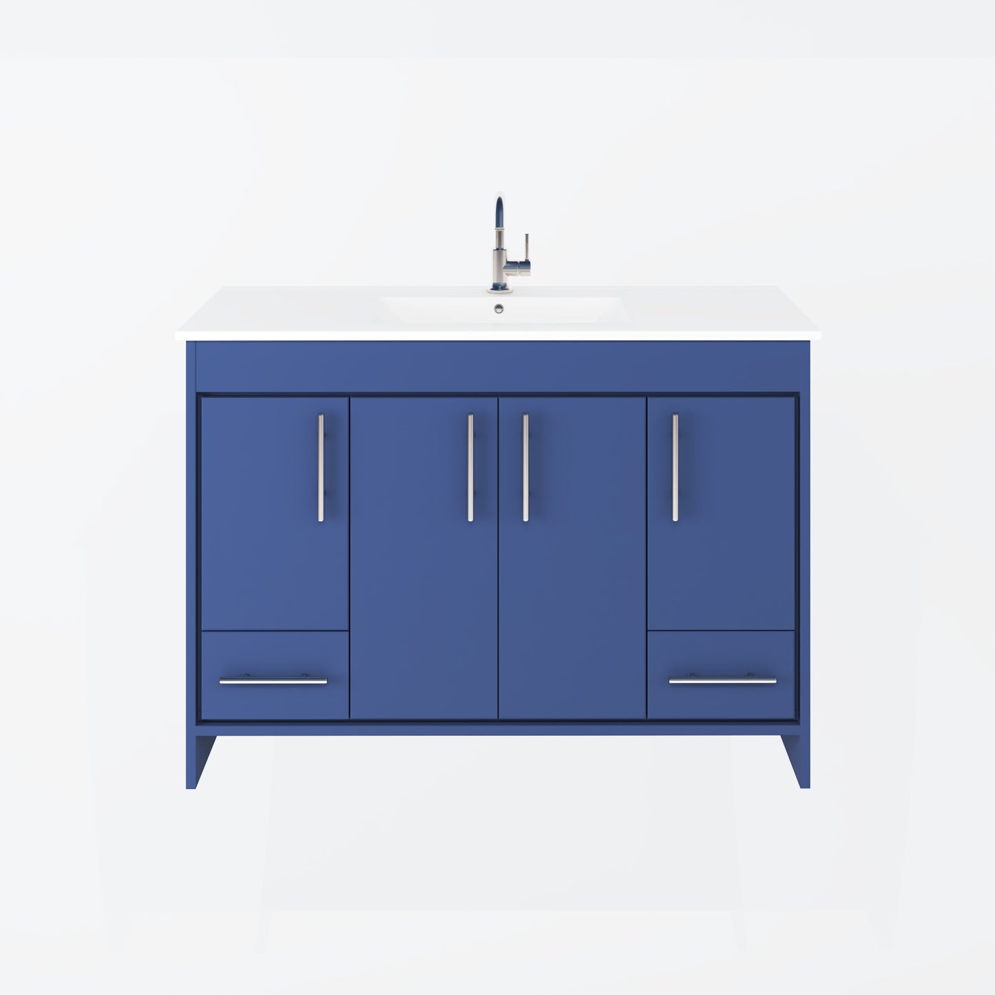 Pacific 48" Bathroom Vanity with Ceramic integrated counter top