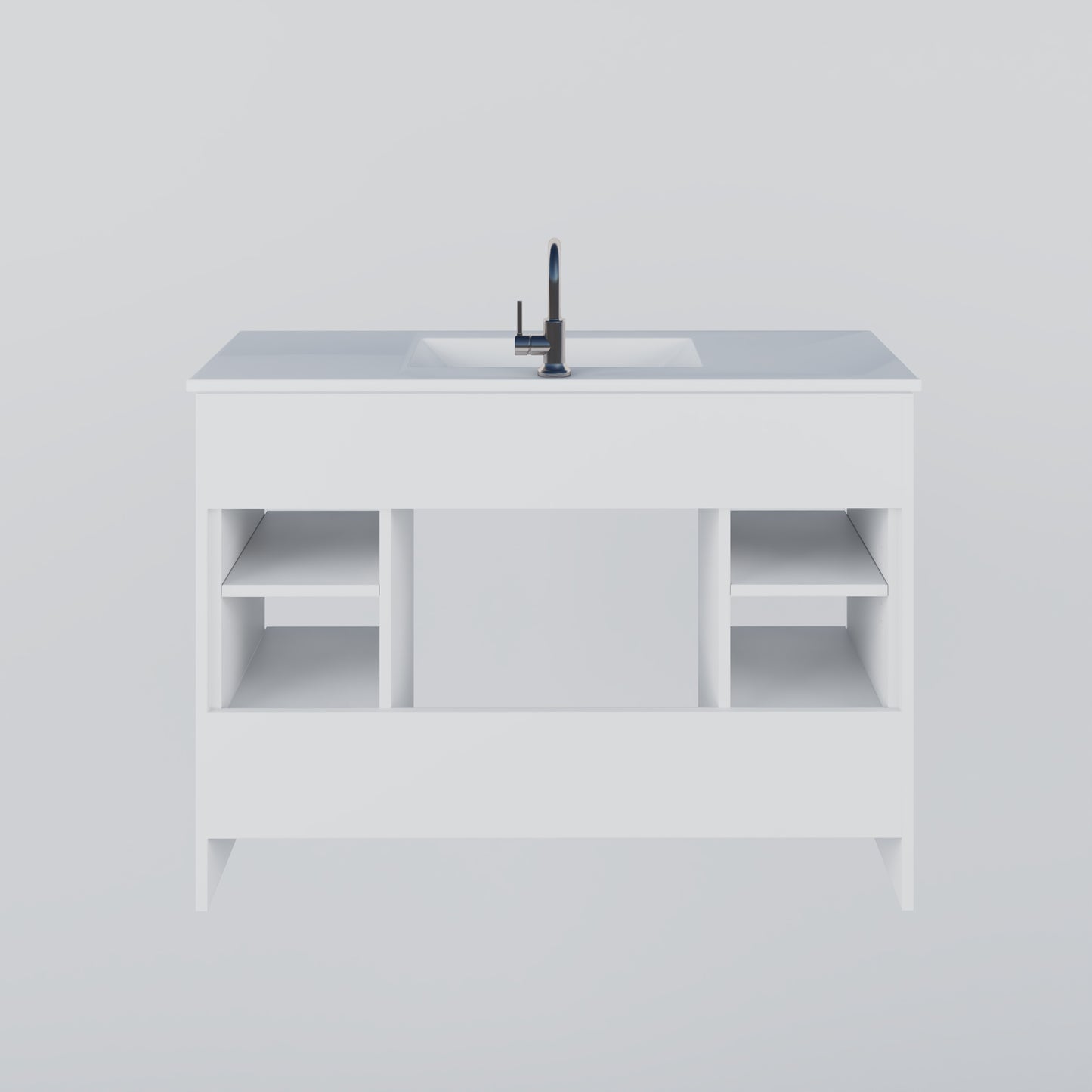 Pacific 48" Bathroom Vanity with Ceramic integrated counter top