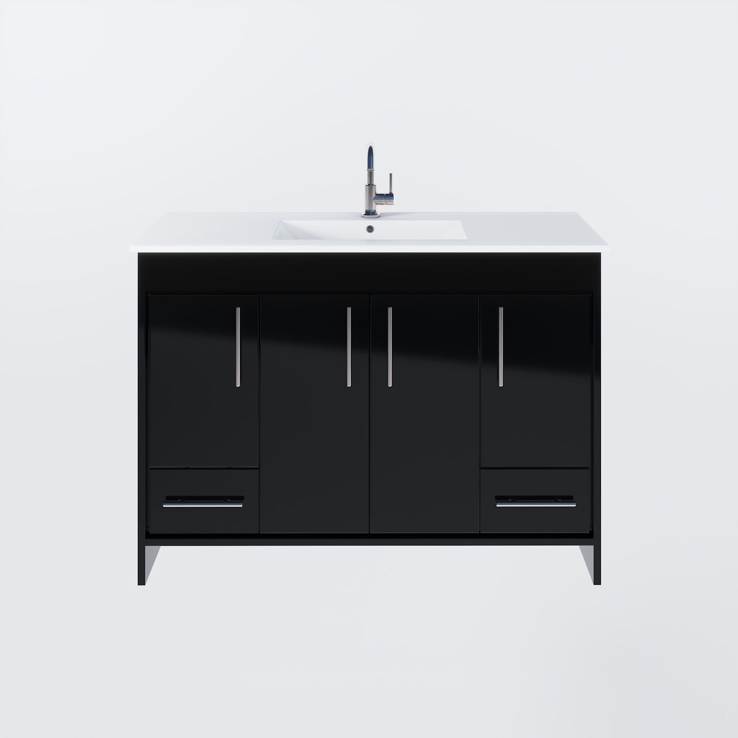 Pacific 48" Bathroom Vanity with Ceramic integrated counter top