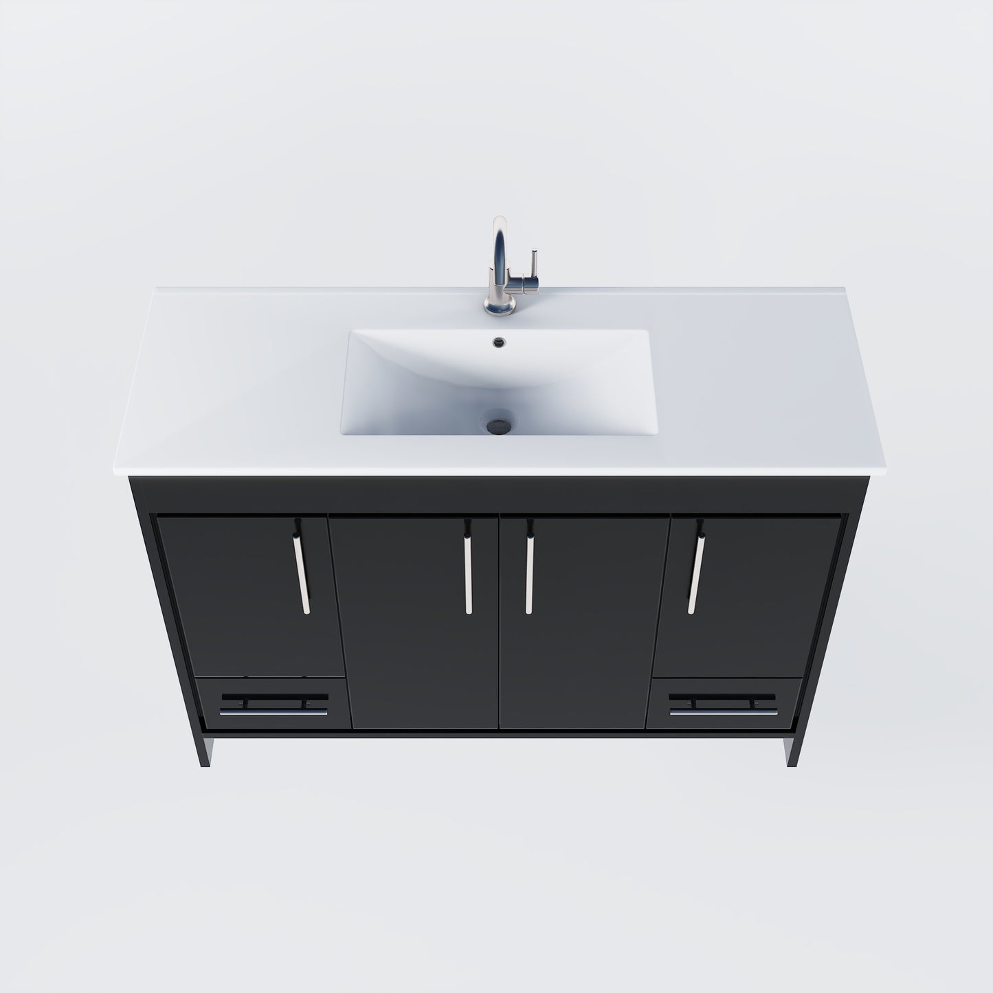 Pacific 48" Bathroom Vanity with Ceramic integrated counter top