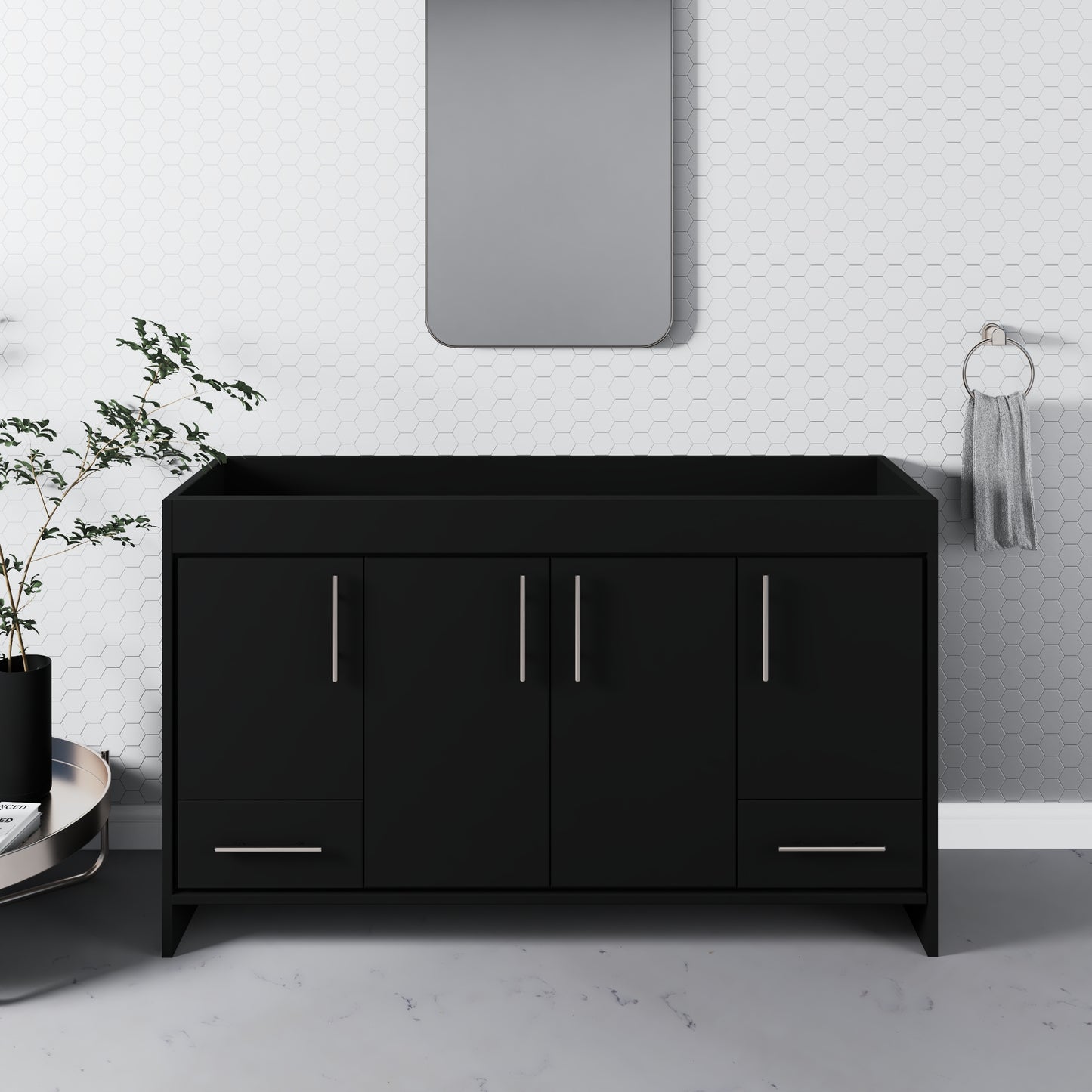 Pacific 60" Double Sink Bathroom Vanity Cabinet Only