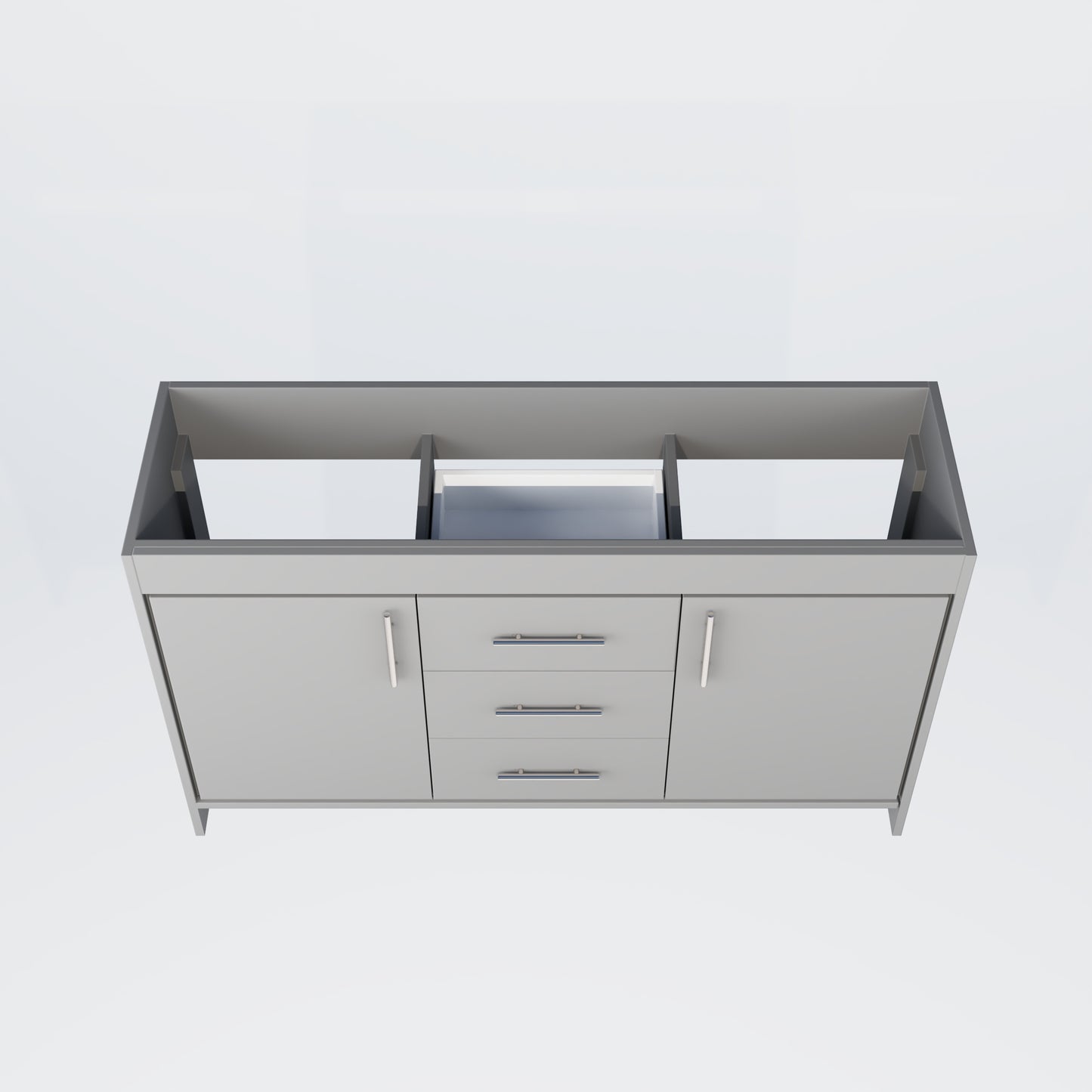 Pacific 60" Double Sink Bathroom Vanity Cabinet Only