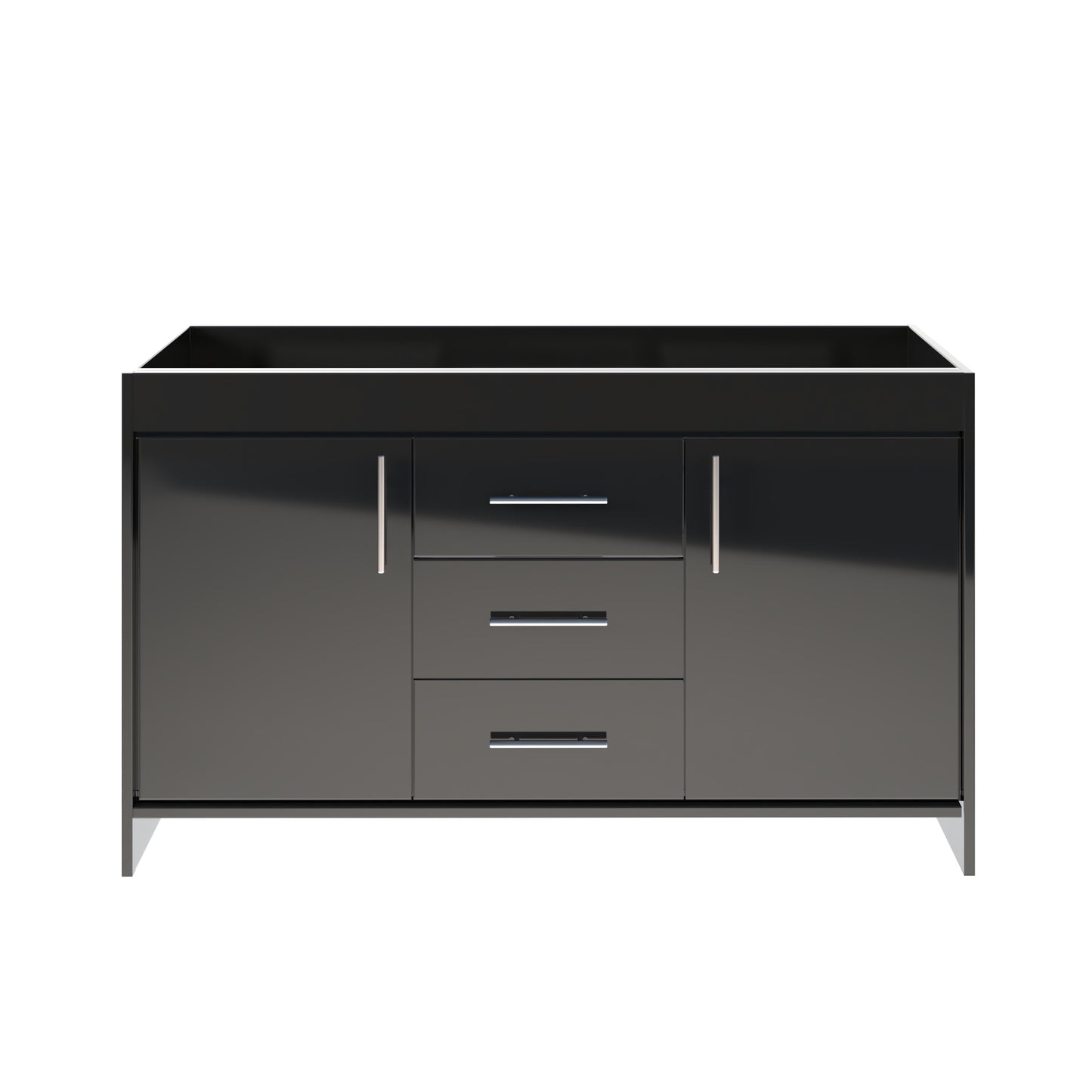 Pacific 60" Double Sink Bathroom Vanity Cabinet Only
