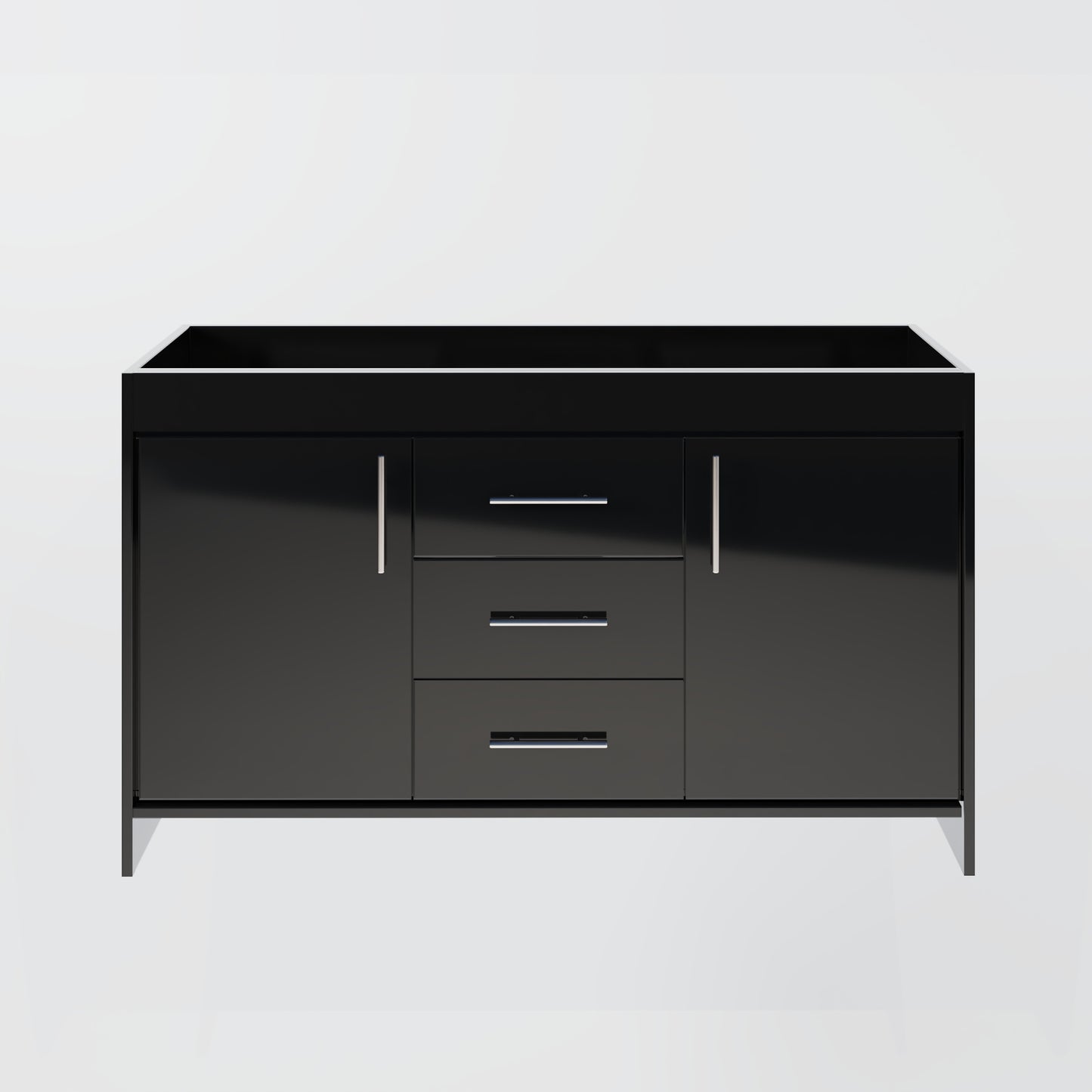 Pacific 60" Double Sink Bathroom Vanity Cabinet Only