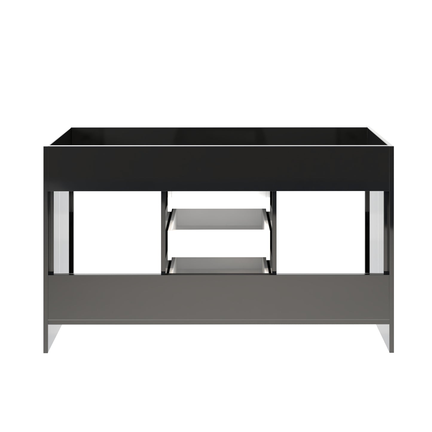 Pacific 60" Double Sink Bathroom Vanity Cabinet Only