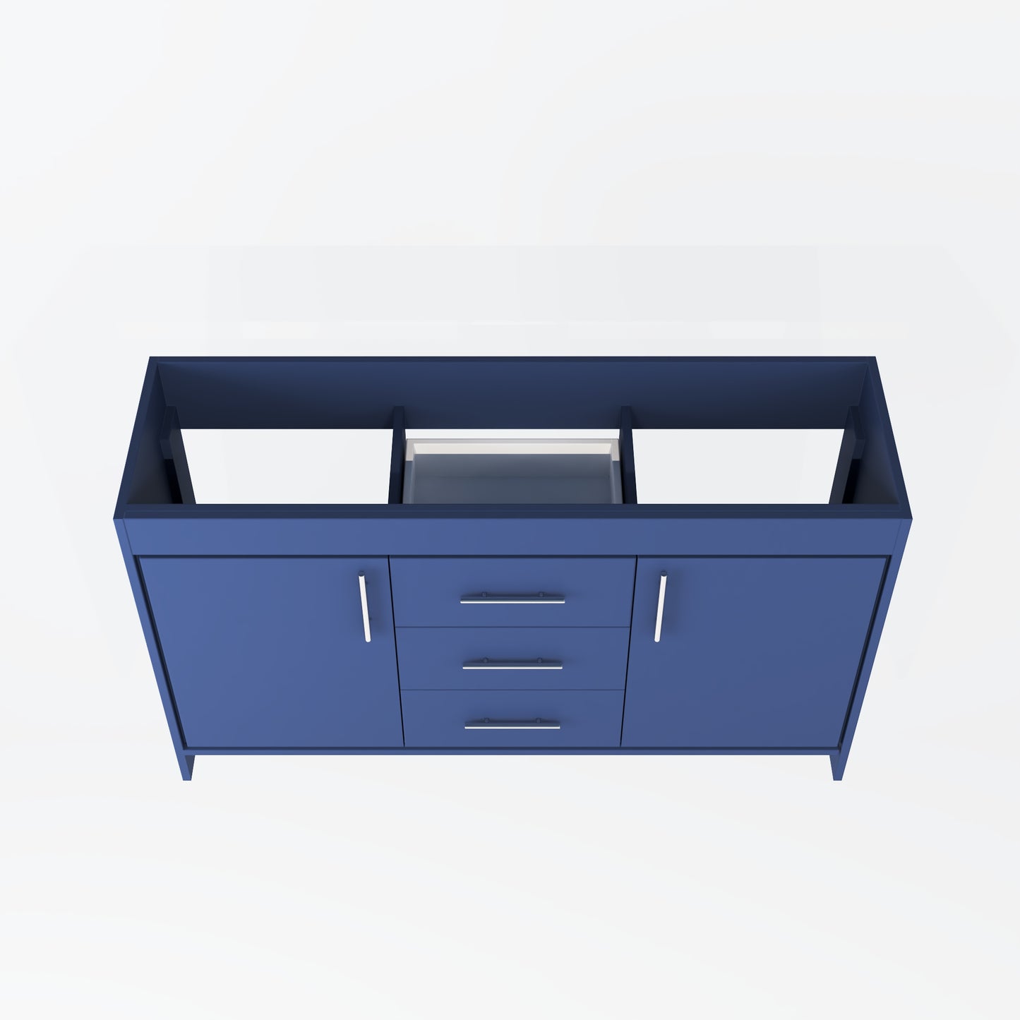 Pacific 60" Double Sink Bathroom Vanity Cabinet Only