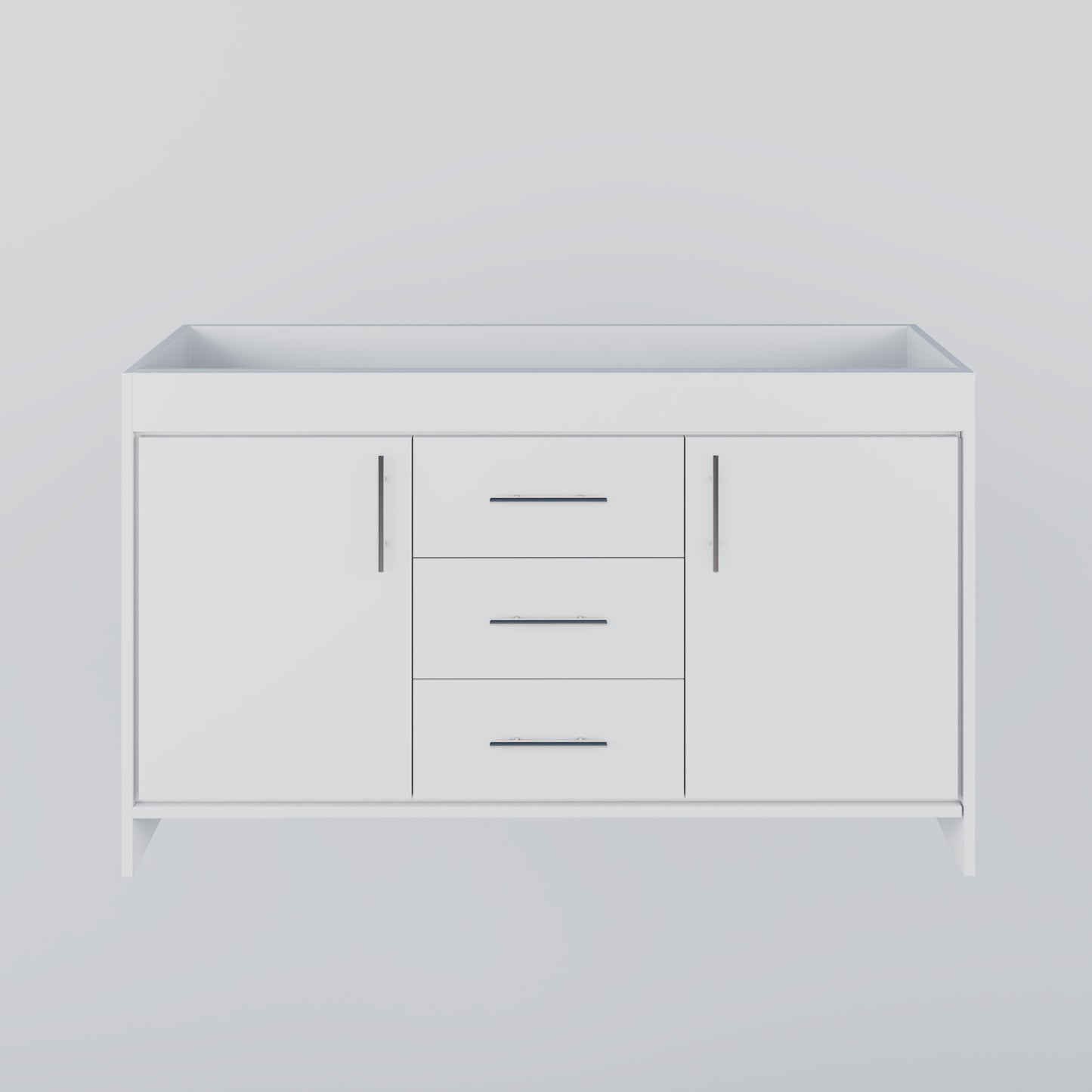 Pacific 60" Double Sink Bathroom Vanity Cabinet Only