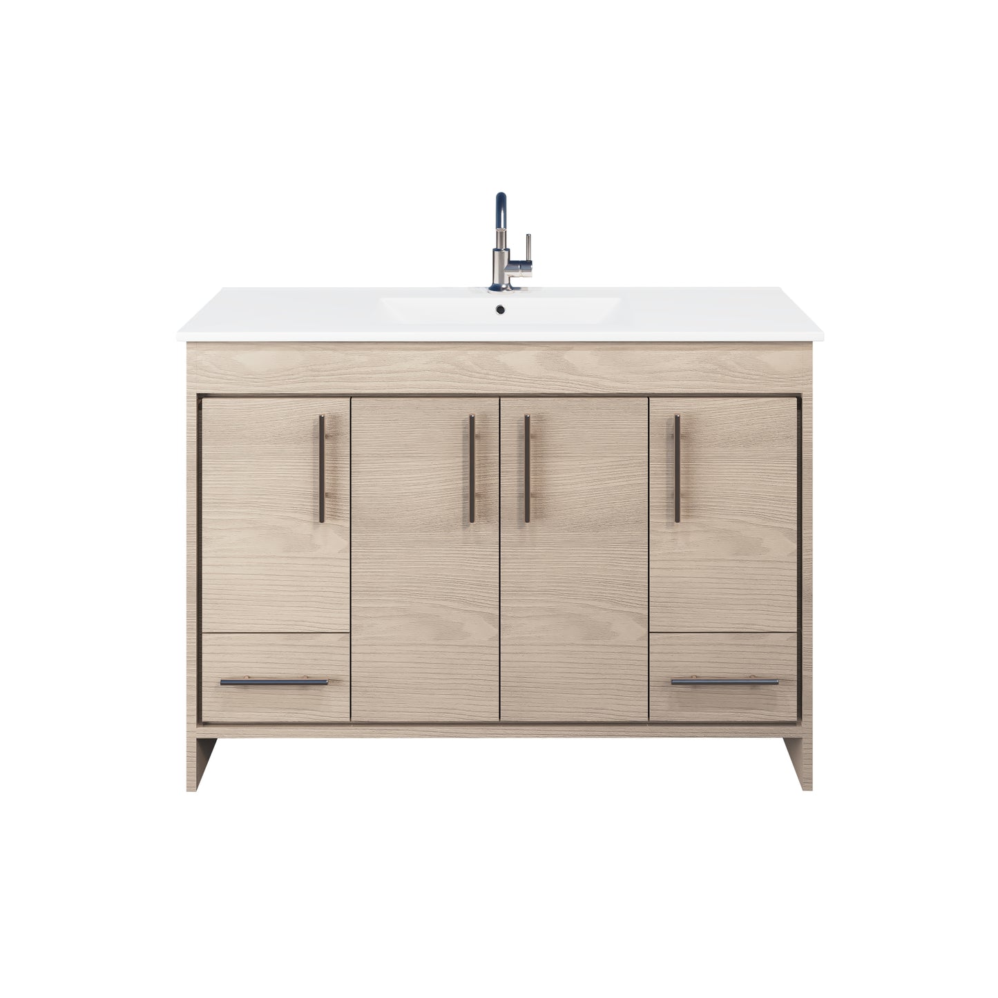 Pacific 48" Bathroom Vanity with Ceramic integrated counter top