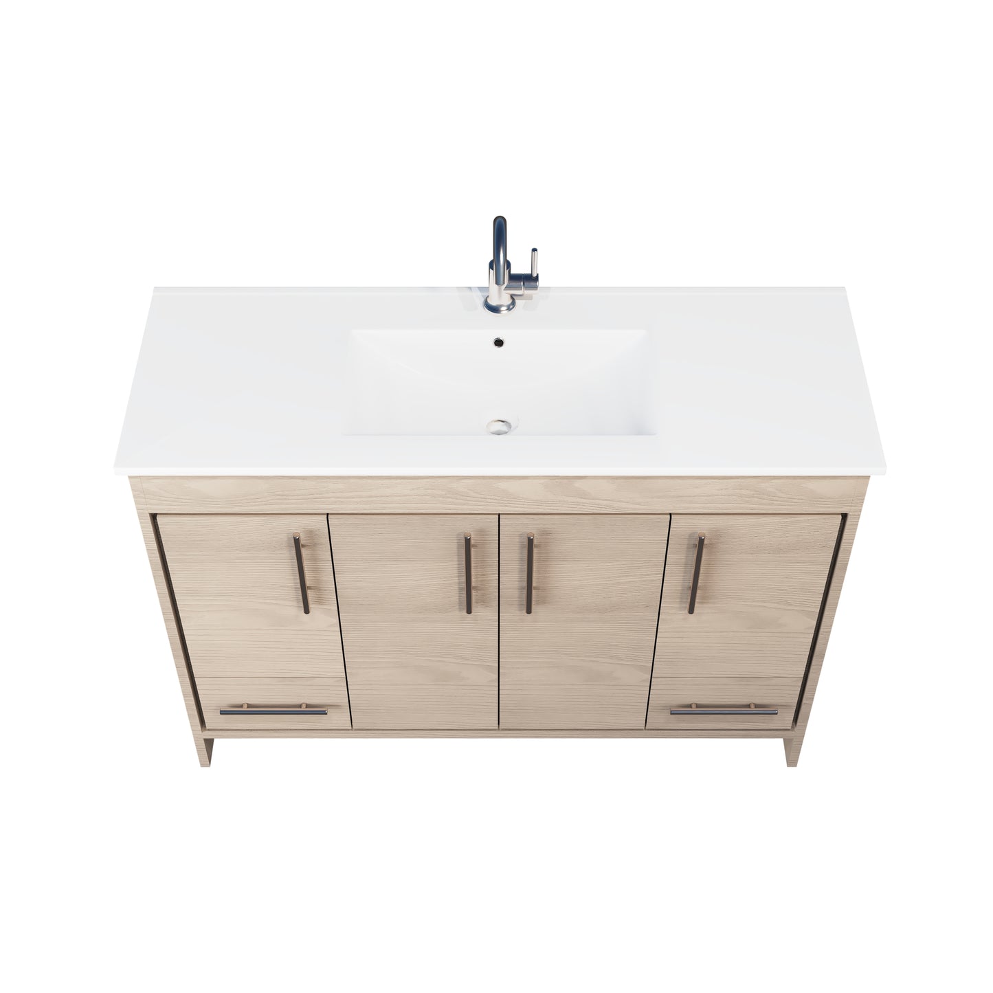 Pacific 48" Bathroom Vanity with Ceramic integrated counter top