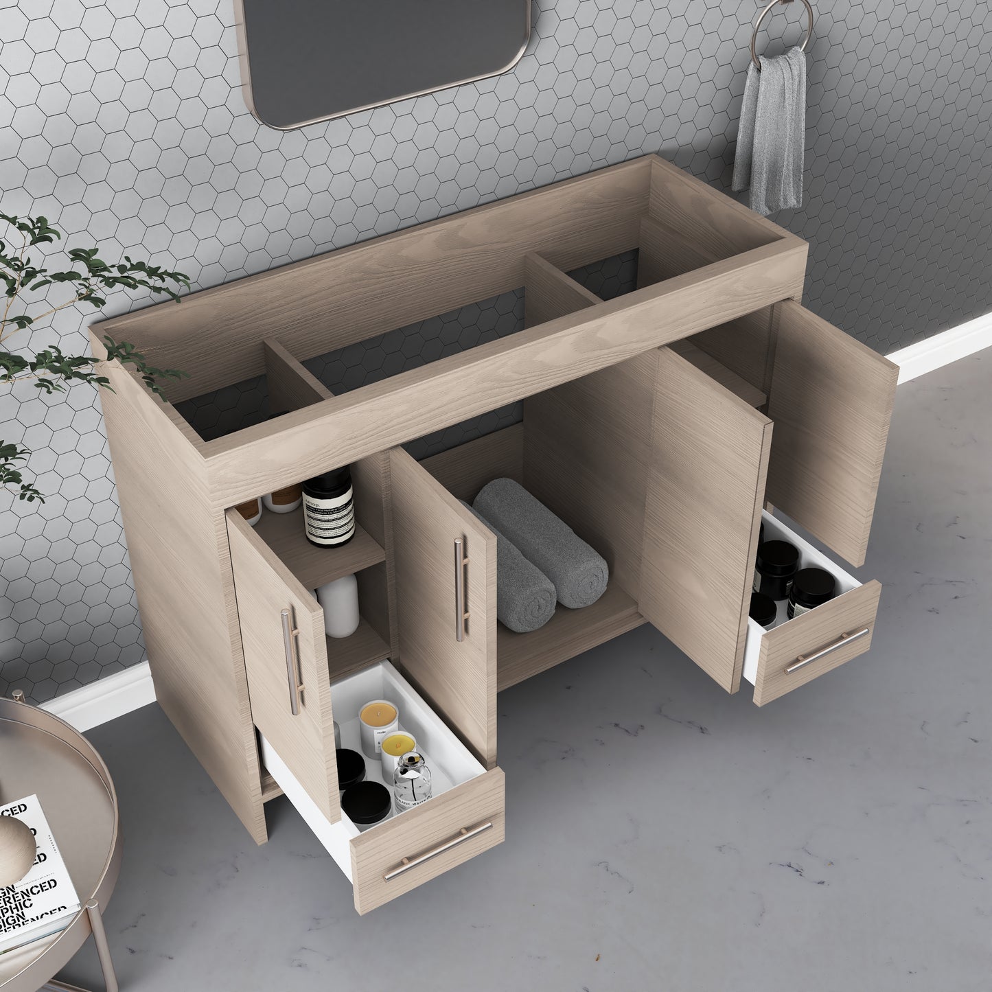 Pacific 48" Bathroom Vanity Cabinet Only