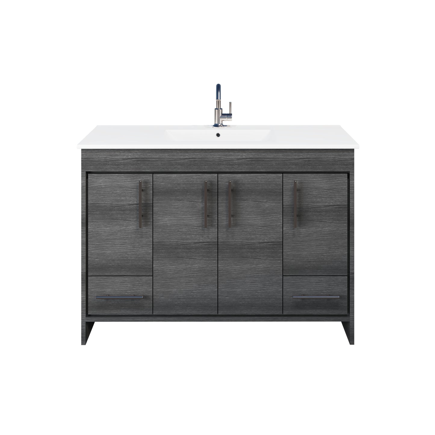 Pacific 48" Bathroom Vanity with Ceramic integrated counter top