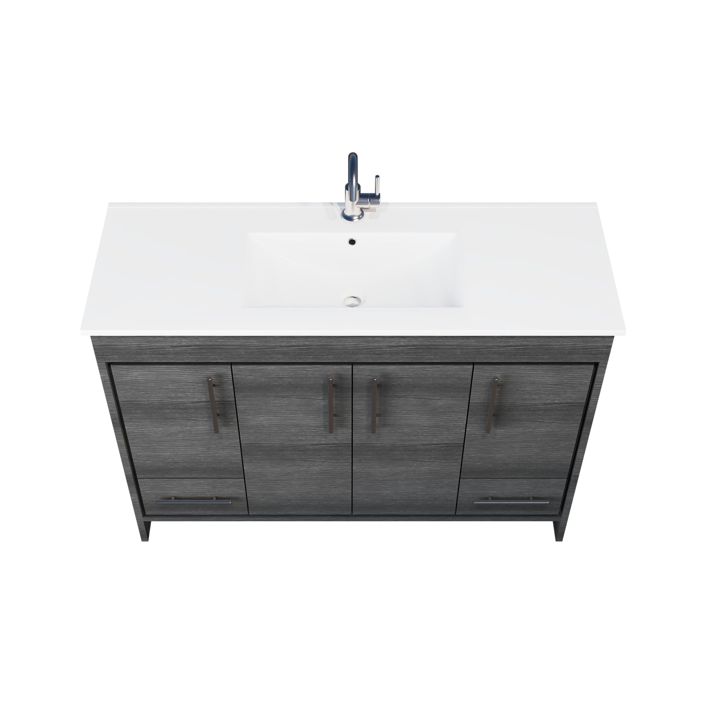 Pacific 48" Bathroom Vanity with Ceramic integrated counter top