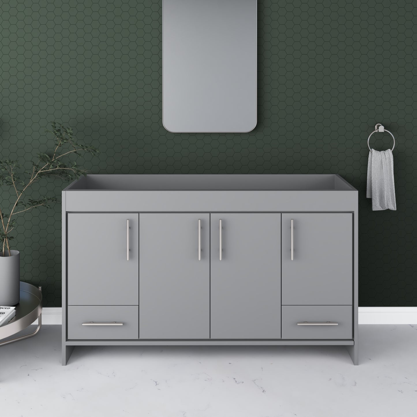 Pacific 60" Single Sink Bathroom Vanity Cabinet Only