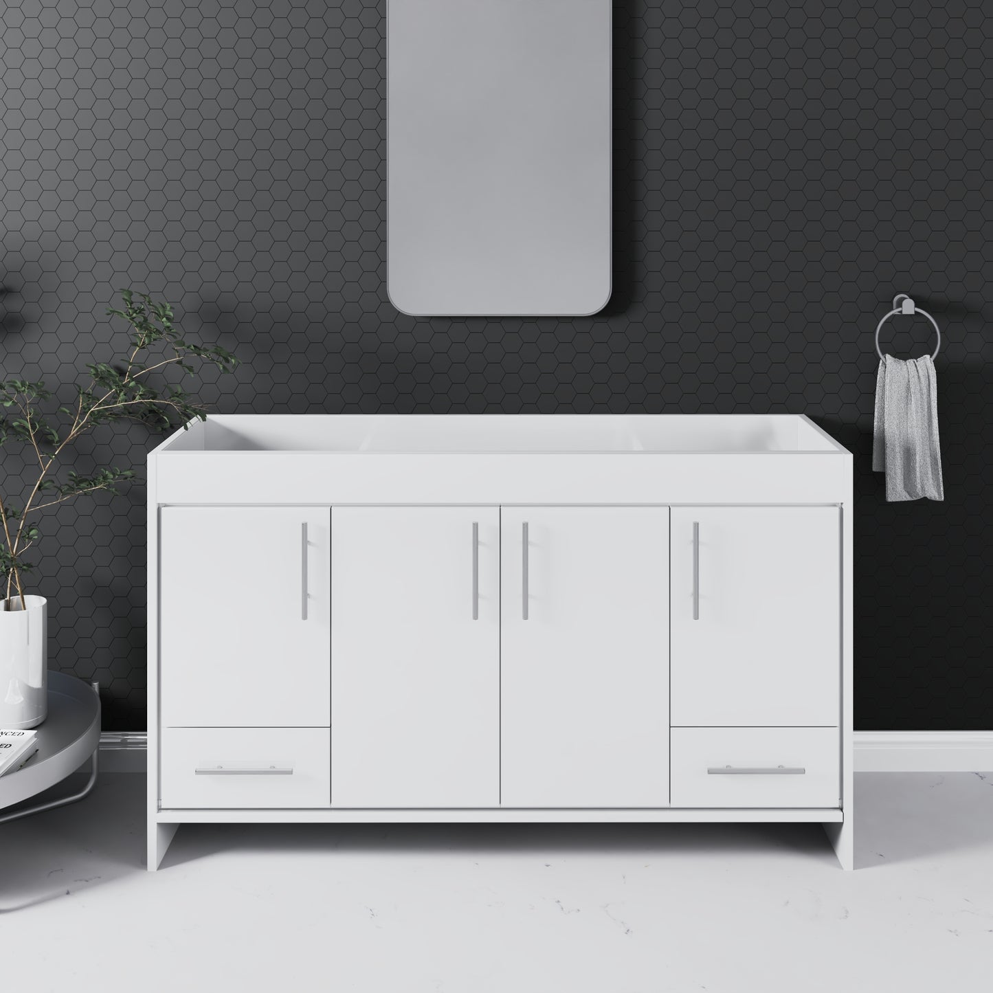 Pacific 60" Single Sink Bathroom Vanity Cabinet Only