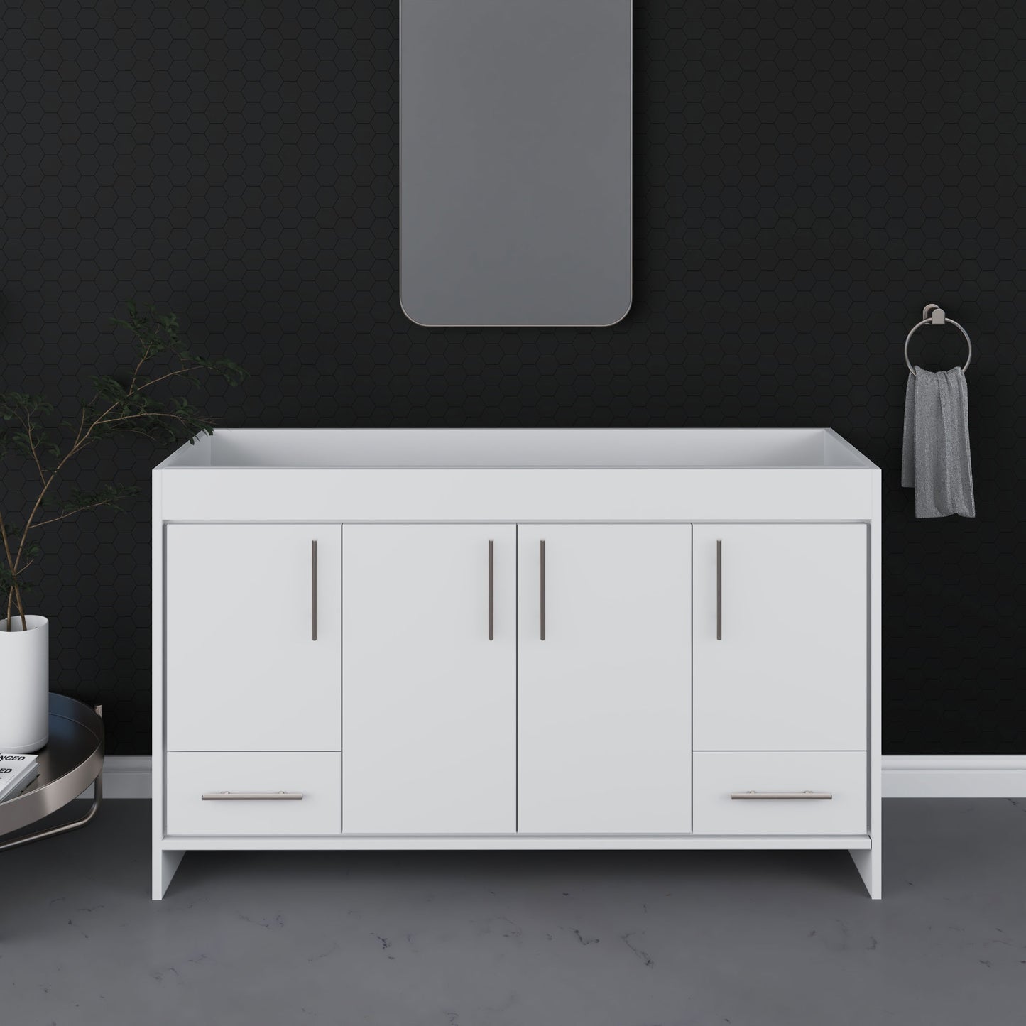 Pacific 60" Single Sink Bathroom Vanity Cabinet Only