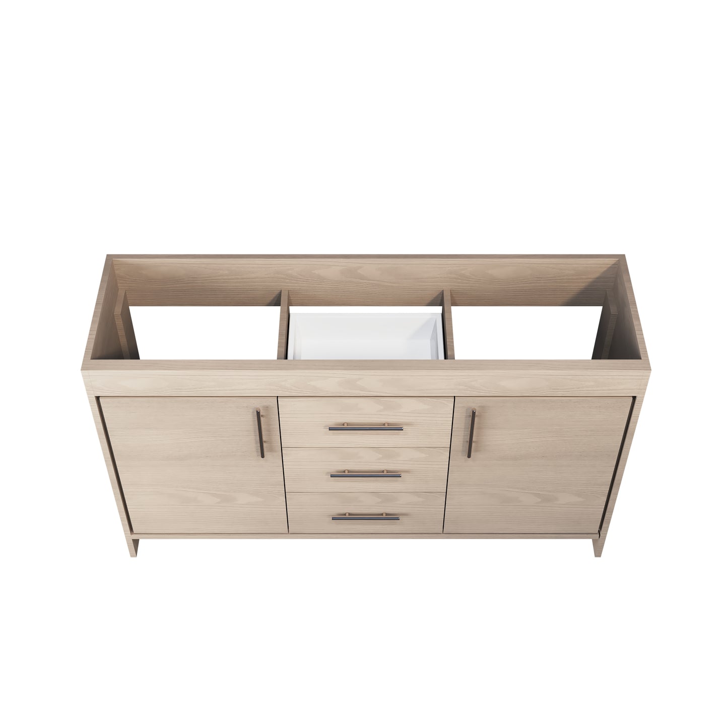 Pacific 60" Double Sink Bathroom Vanity Cabinet Only
