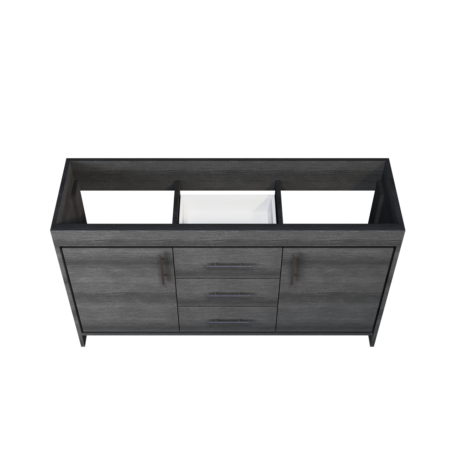 Pacific 60" Double Sink Bathroom Vanity Cabinet Only