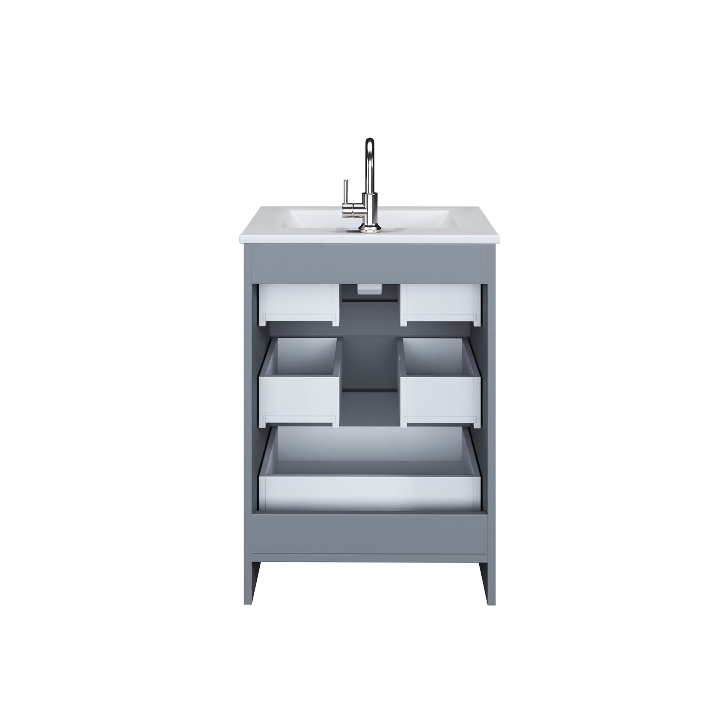 Pepper 24" Bathroom Vanity with integrated counter top