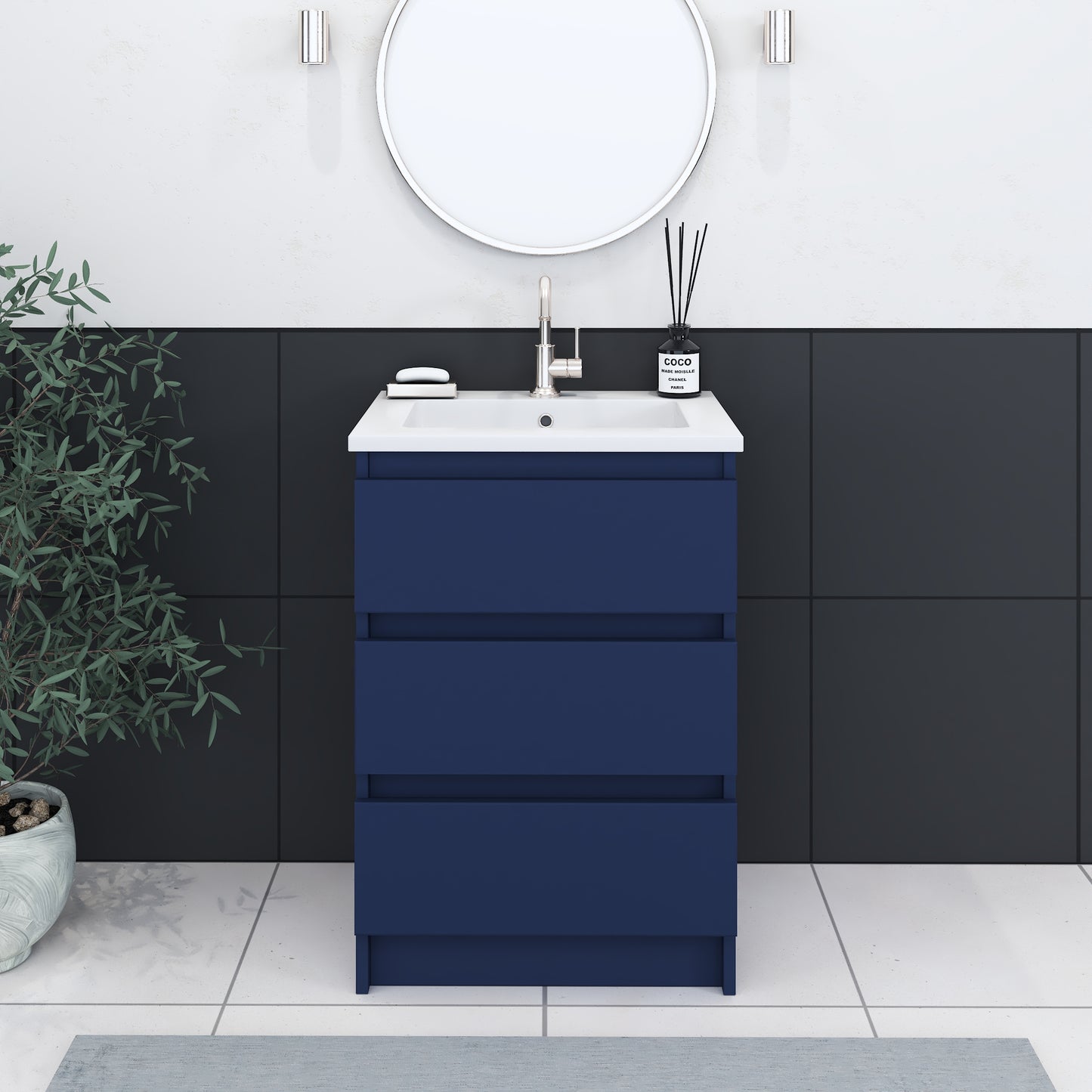 Pepper 24" Bathroom Vanity with integrated counter top