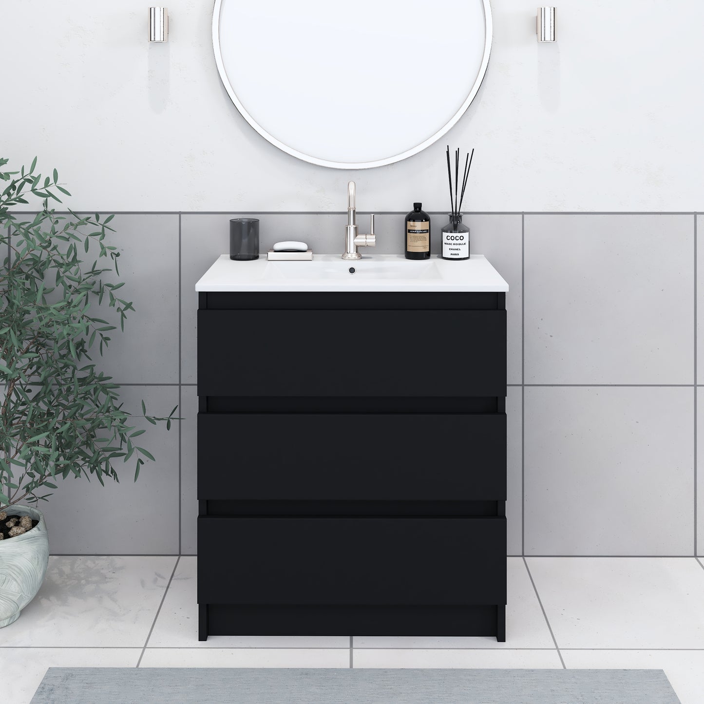 Pepper 30" Bathroom Vanity with integrated counter top