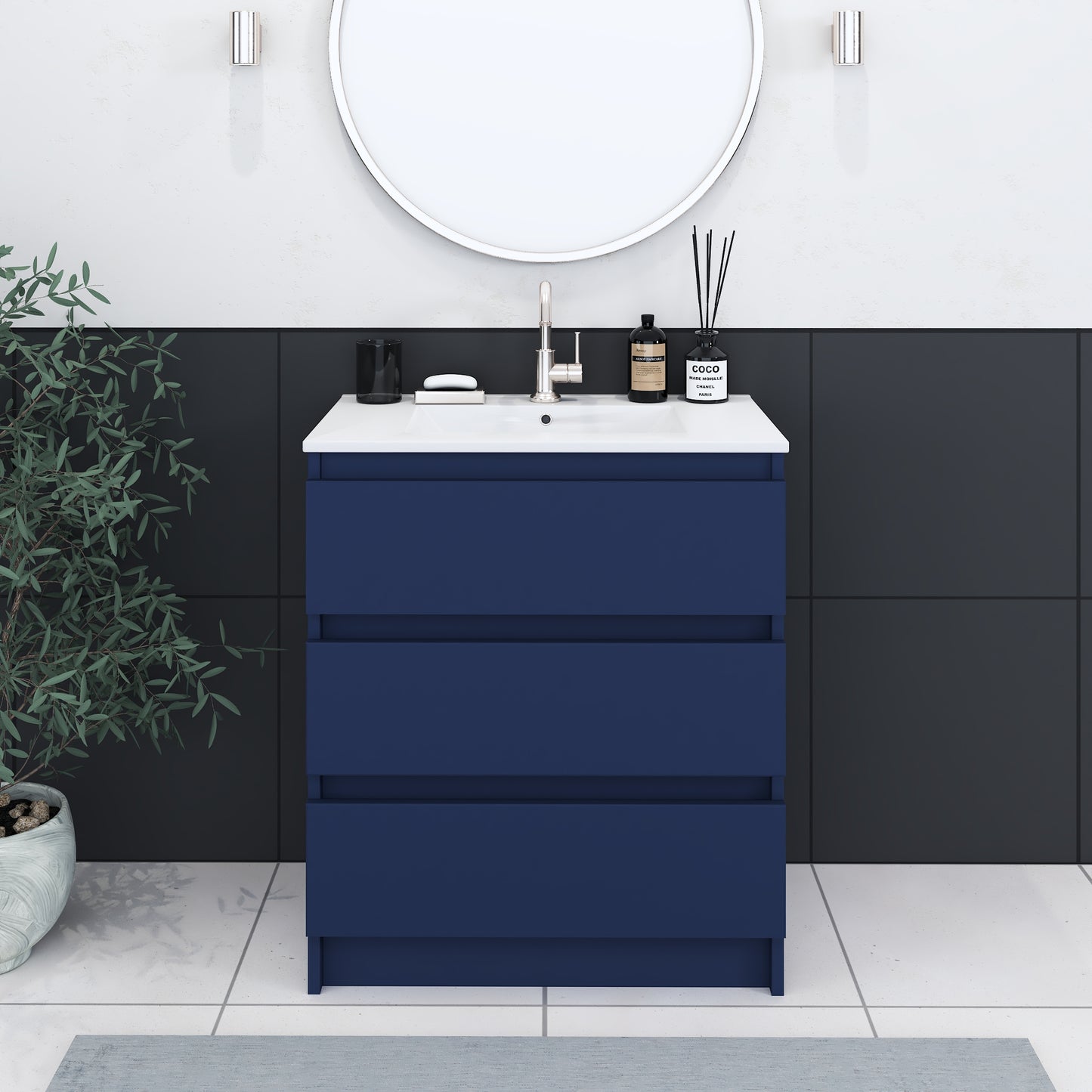 Pepper 30" Bathroom Vanity with integrated counter top