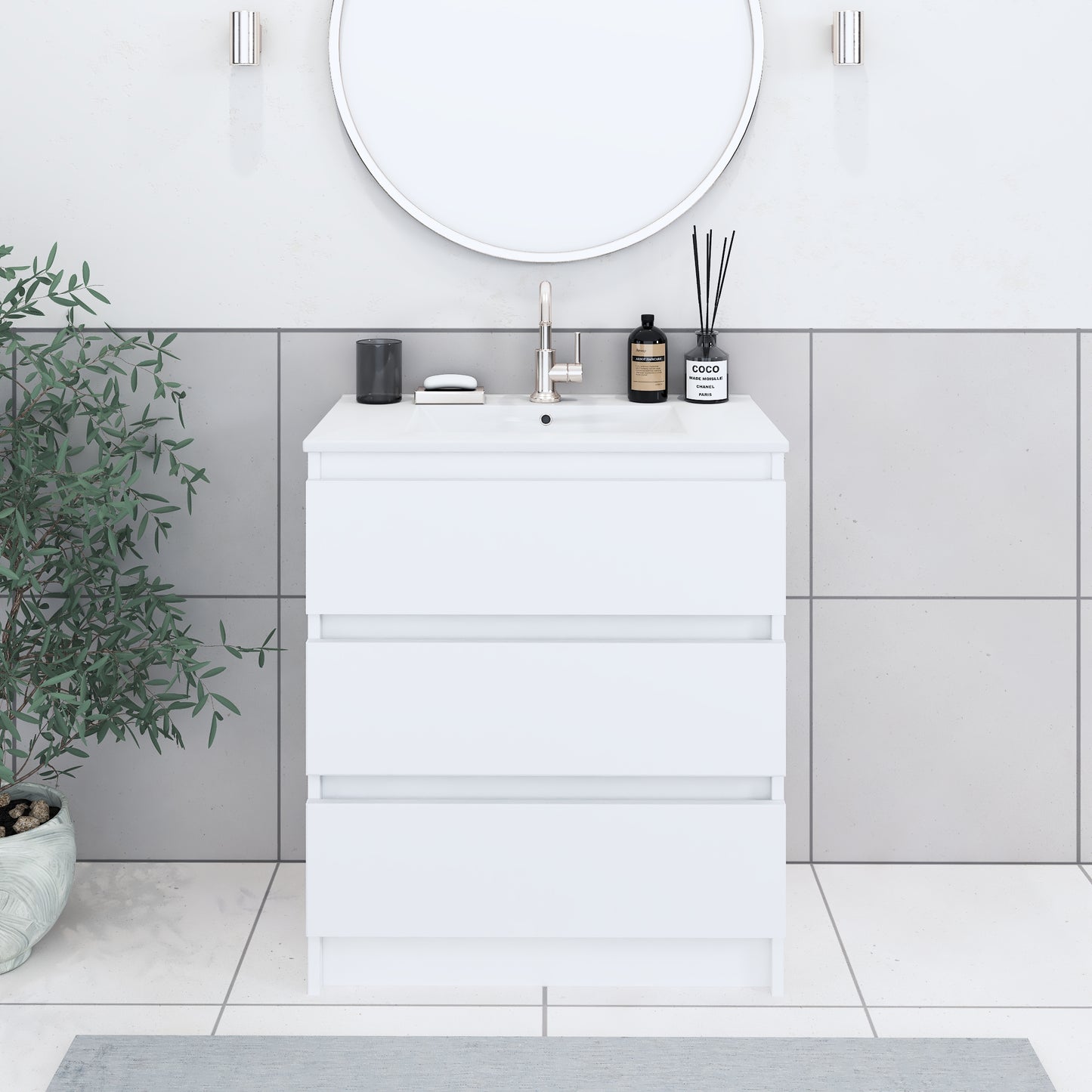 Pepper 30" Bathroom Vanity with integrated counter top