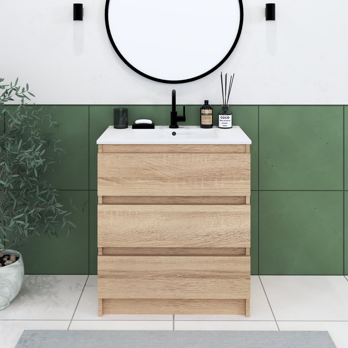 Pepper 30" Bathroom Vanity with integrated counter top