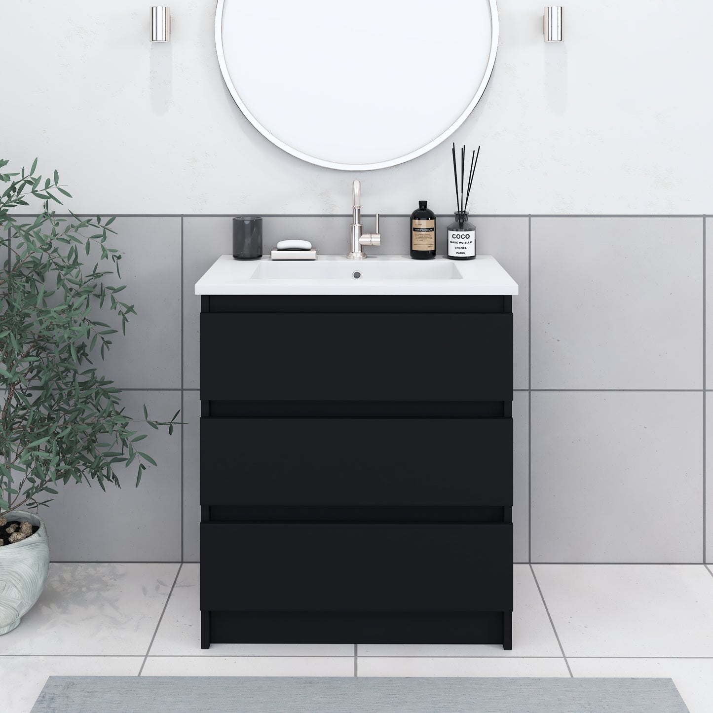 Pepper 30" Bathroom Vanity with integrated counter top