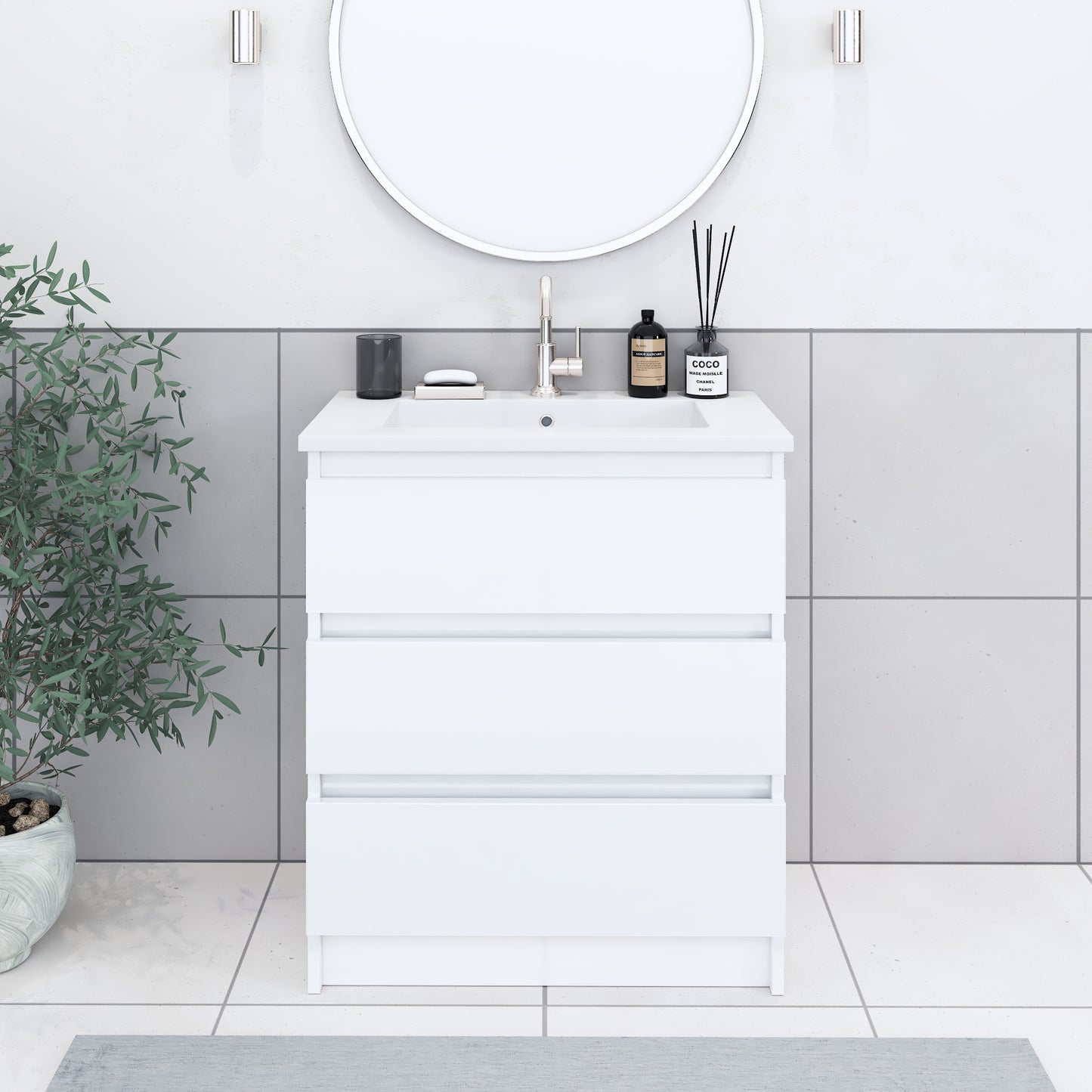 Pepper 30" Bathroom Vanity with integrated counter top