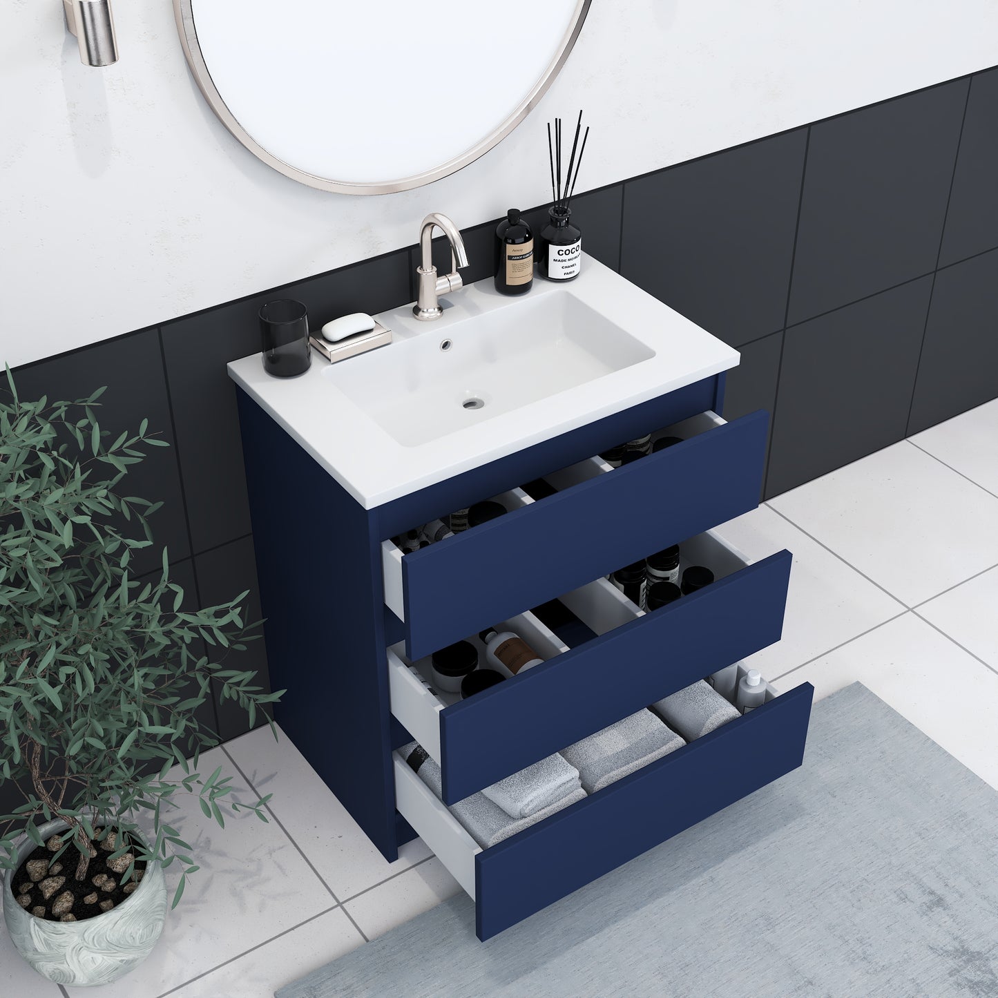 Pepper 30" Bathroom Vanity with integrated counter top