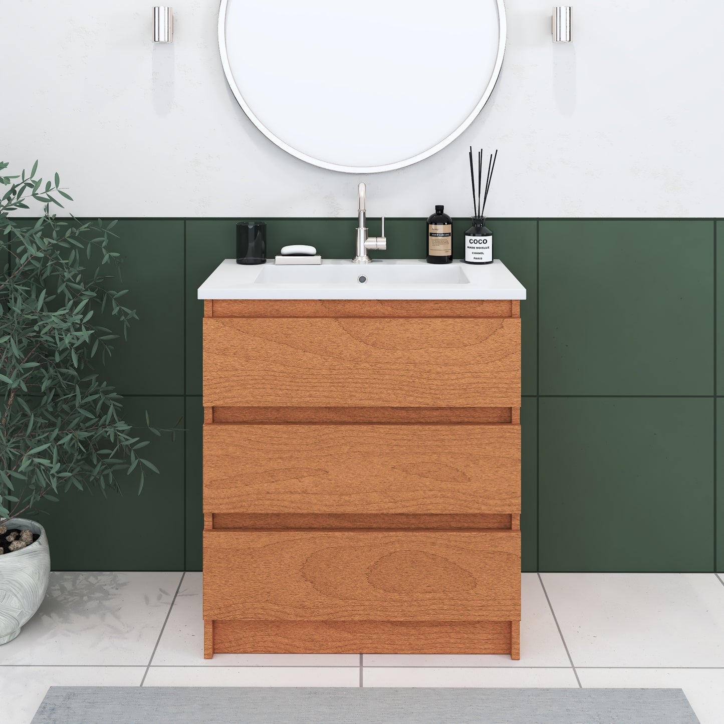Pepper 30" Bathroom Vanity with integrated counter top