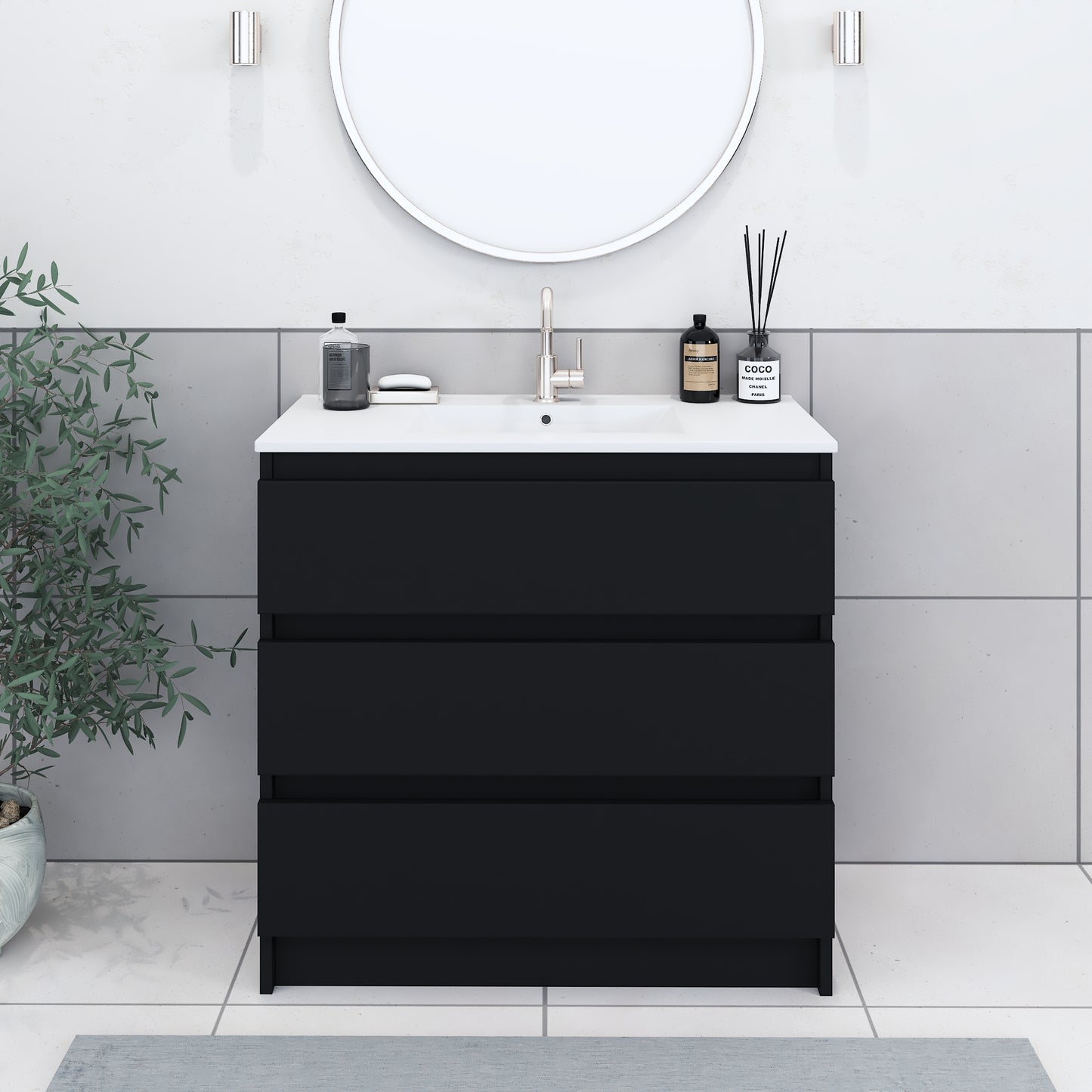 Pepper 36" Bathroom Vanity with integrated counter top