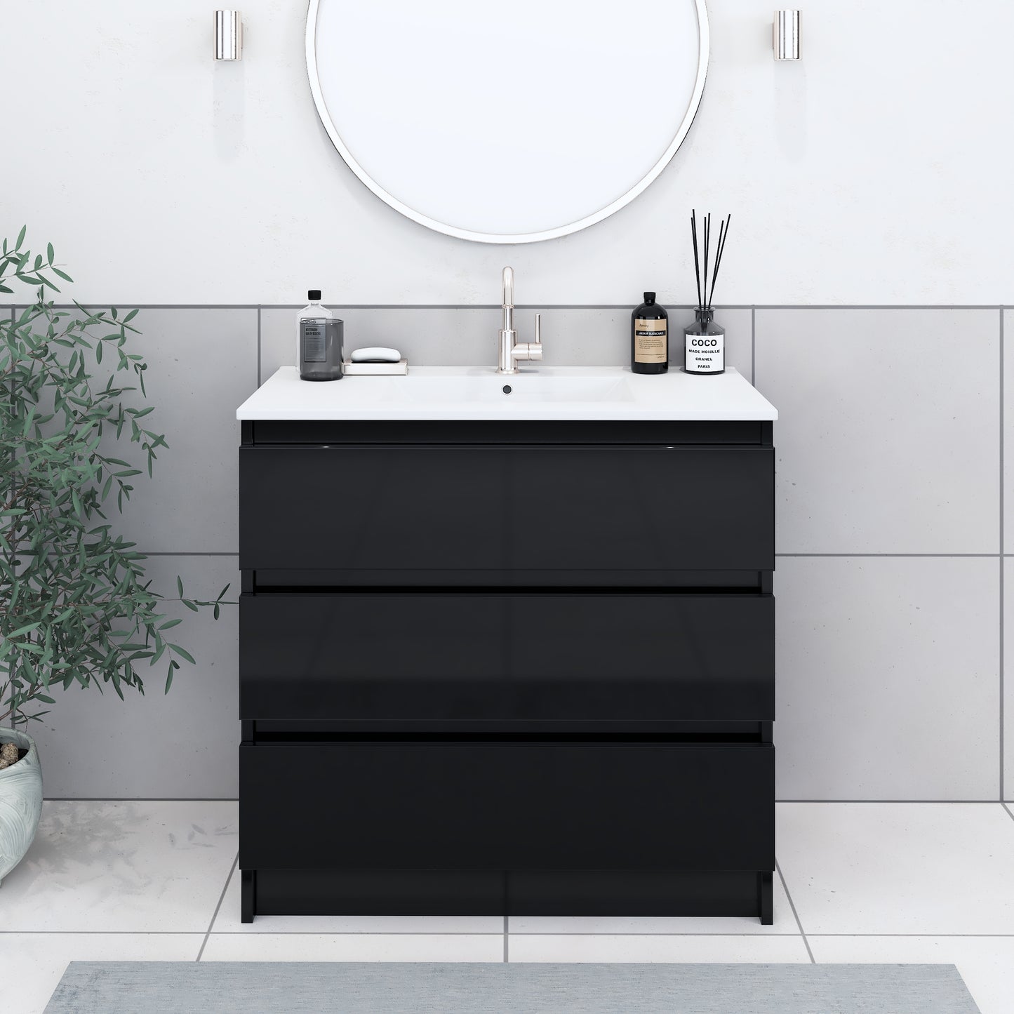 Pepper 36" Bathroom Vanity with integrated counter top