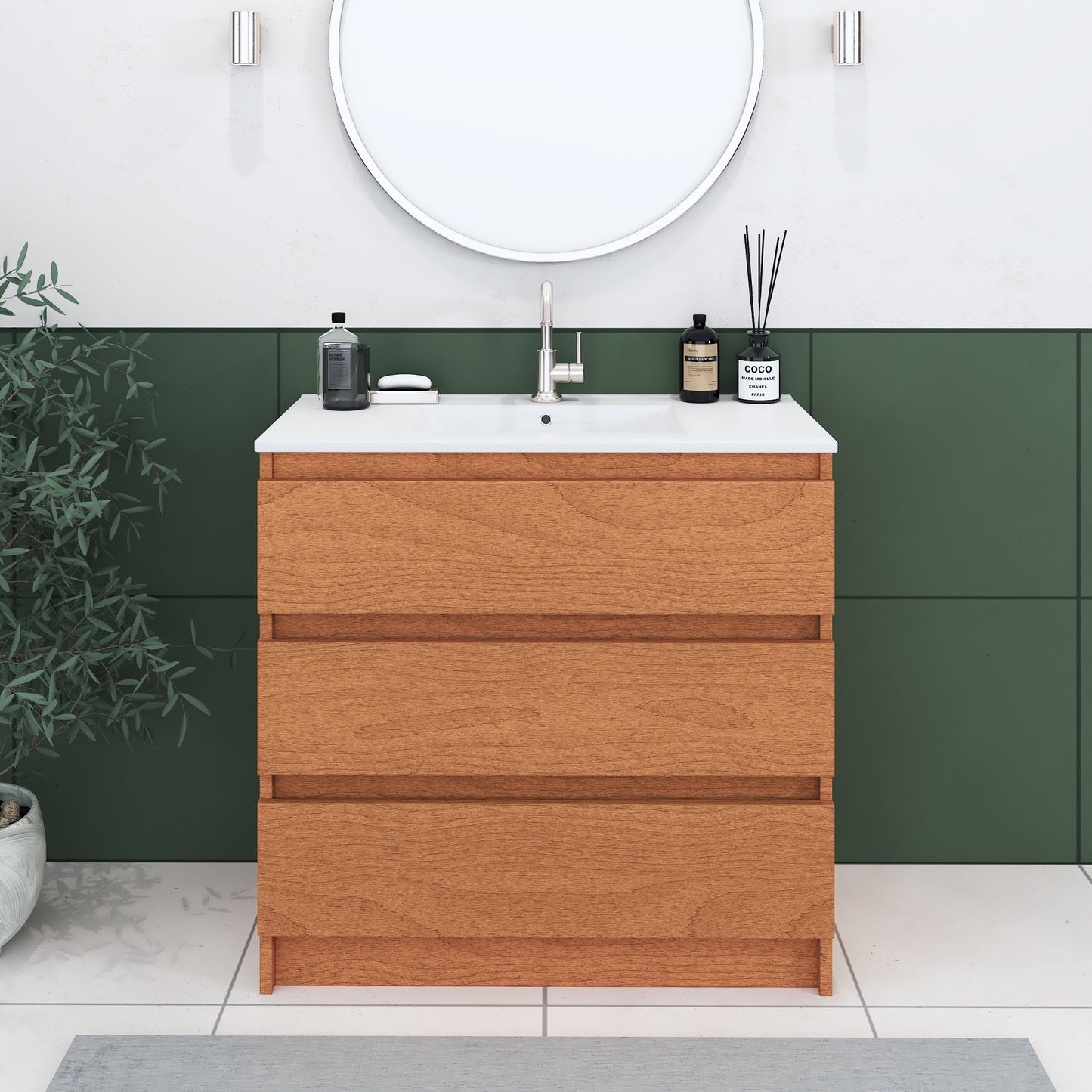 Pepper 36" Bathroom Vanity with integrated counter top