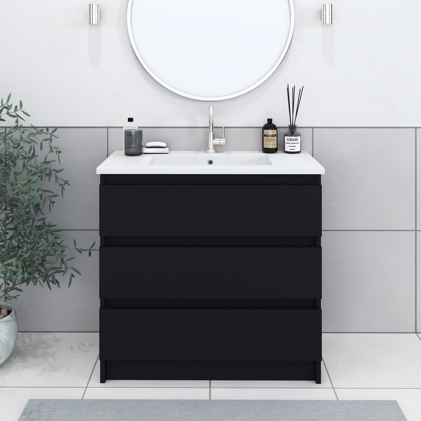 Pepper 36" Bathroom Vanity with integrated counter top
