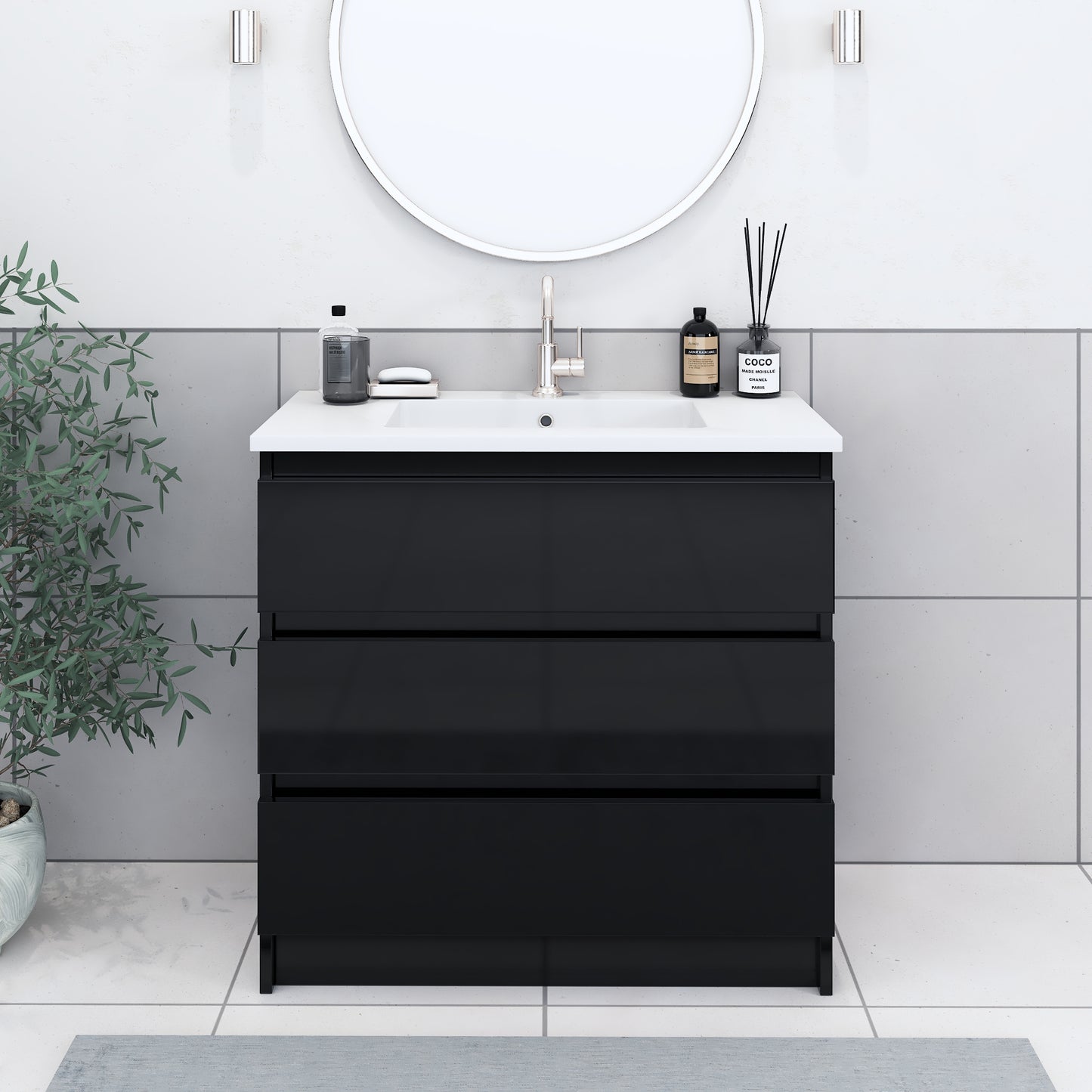 Pepper 36" Bathroom Vanity with integrated counter top
