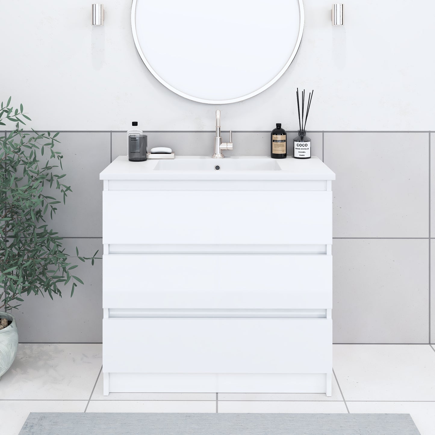 Pepper 36" Bathroom Vanity with integrated counter top
