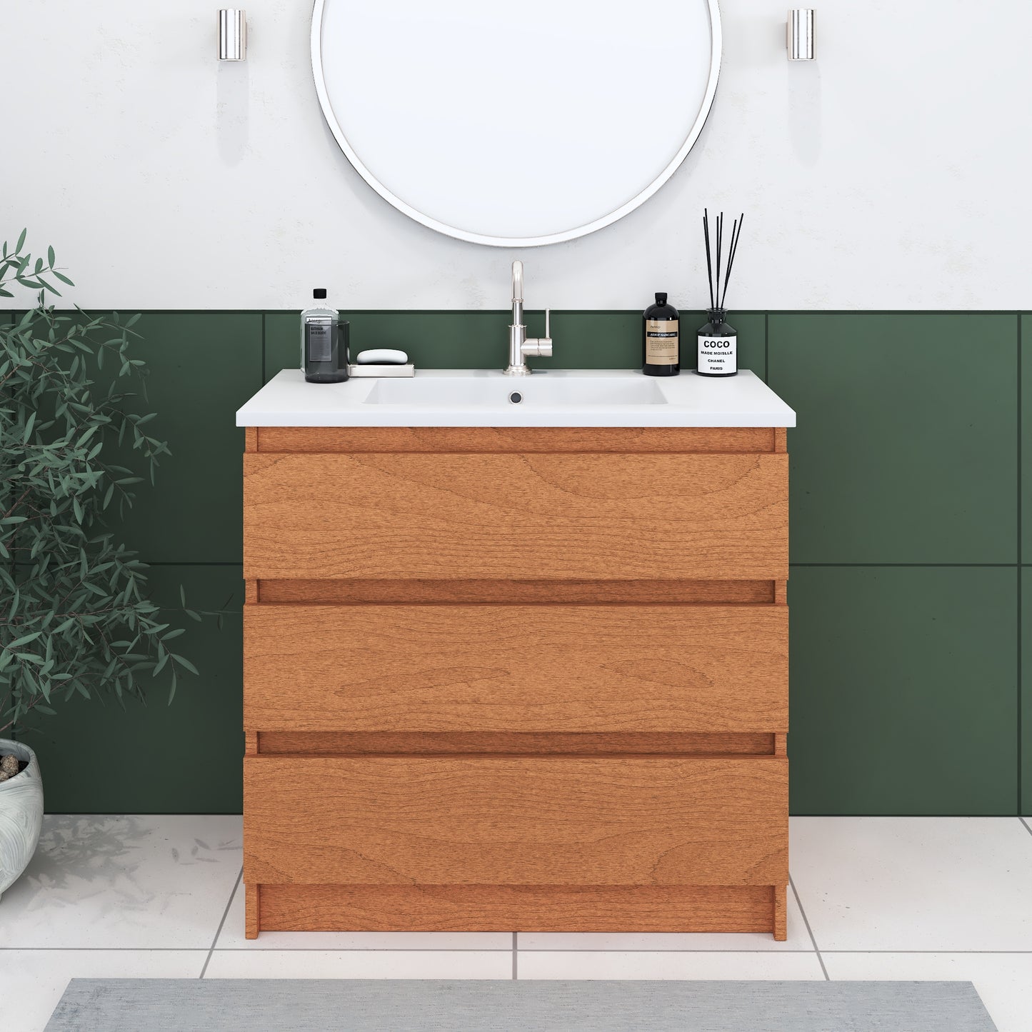 Pepper 36" Bathroom Vanity with integrated counter top