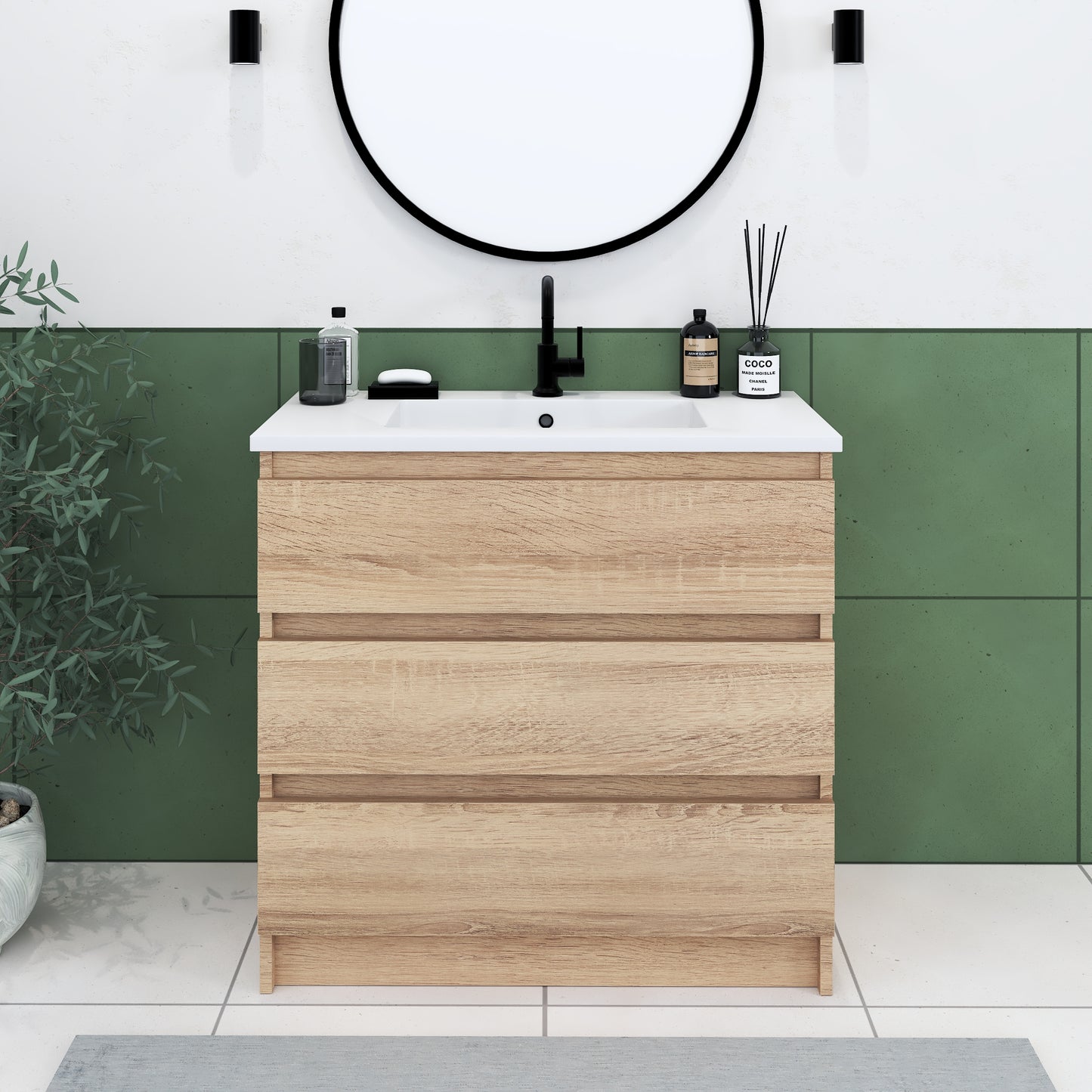 Pepper 36" Bathroom Vanity with integrated counter top