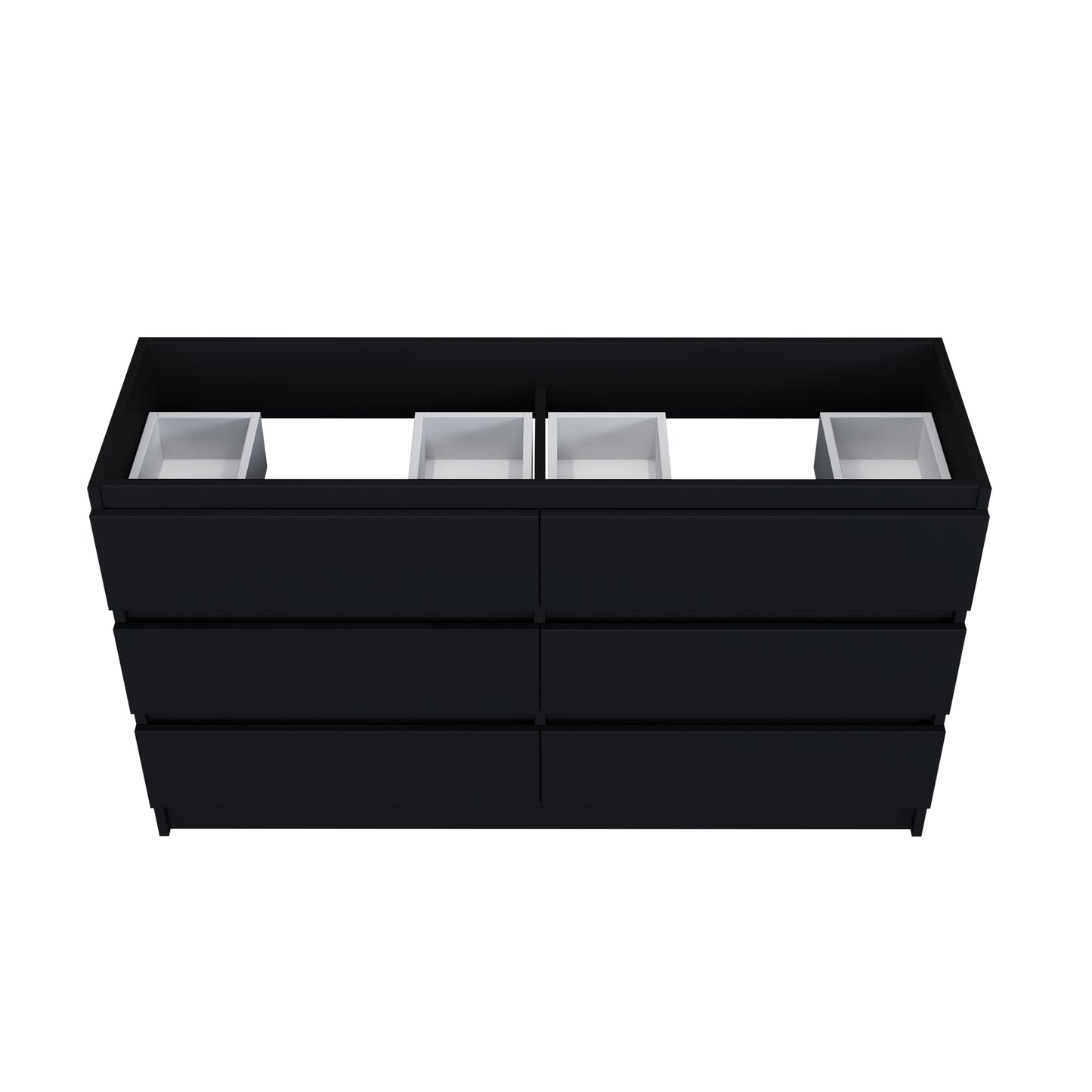 Pepper 60" Double Sink Bathroom Vanity Cabinet Only