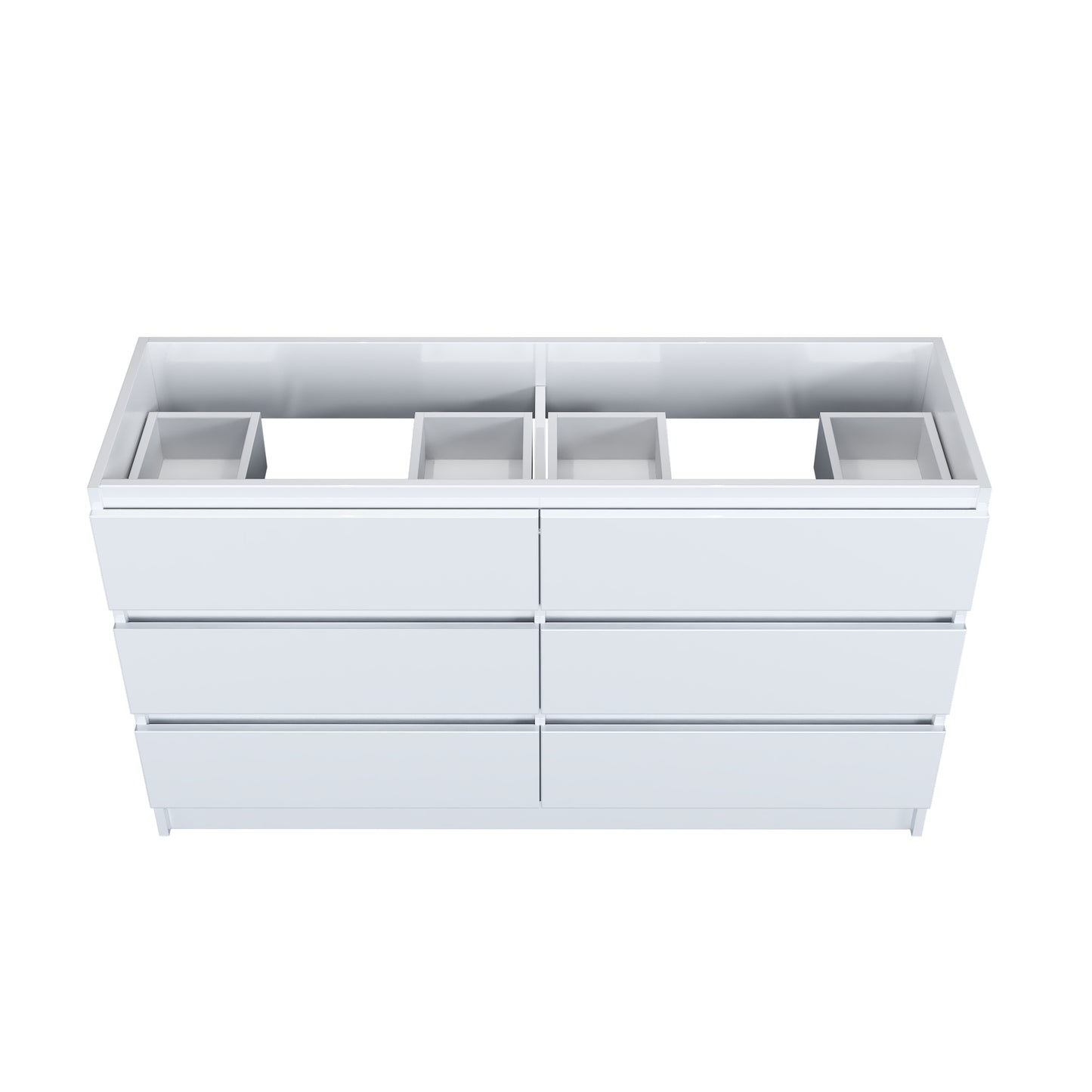 Pepper 60" Double Sink Bathroom Vanity Cabinet Only