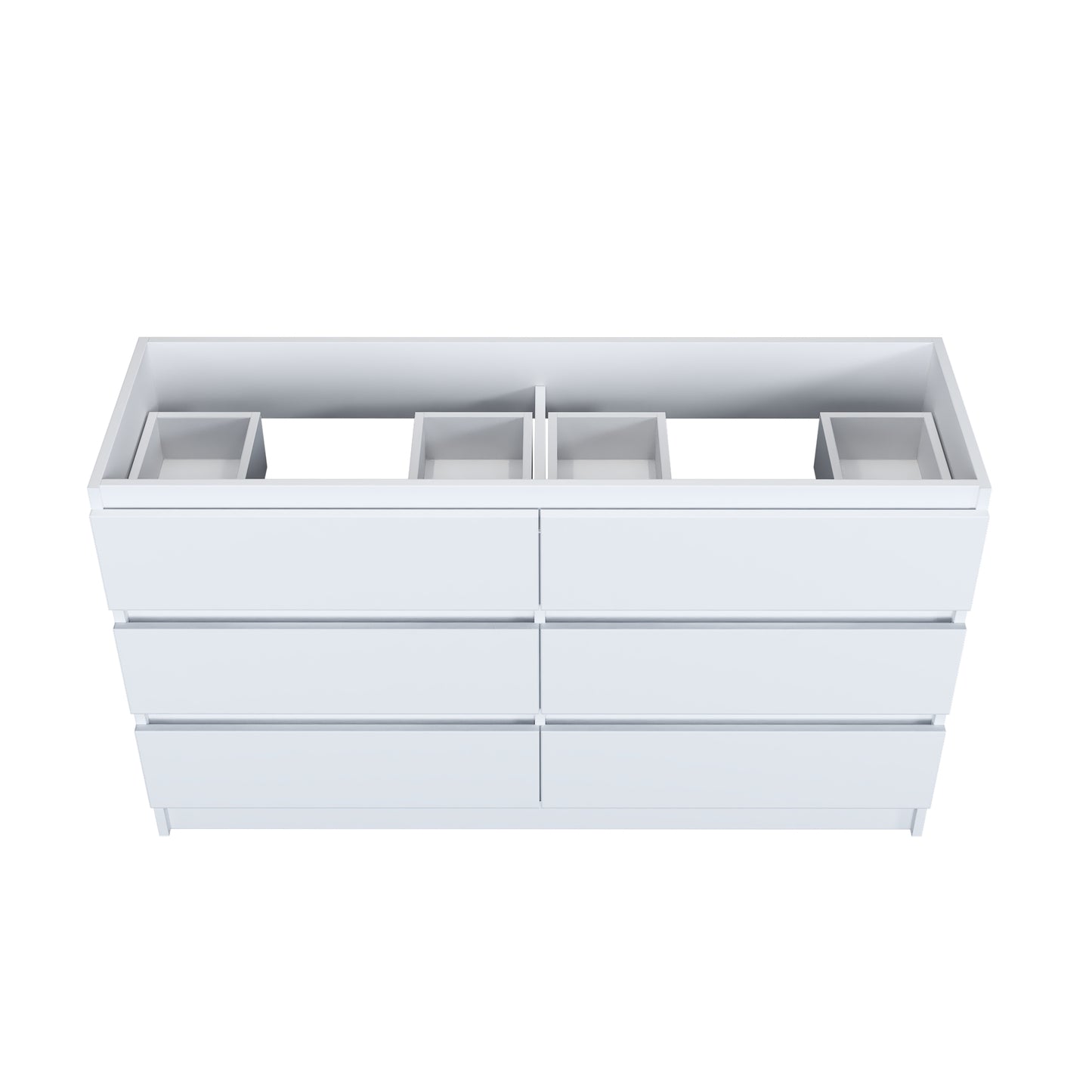 Pepper 60" Double Sink Bathroom Vanity Cabinet Only