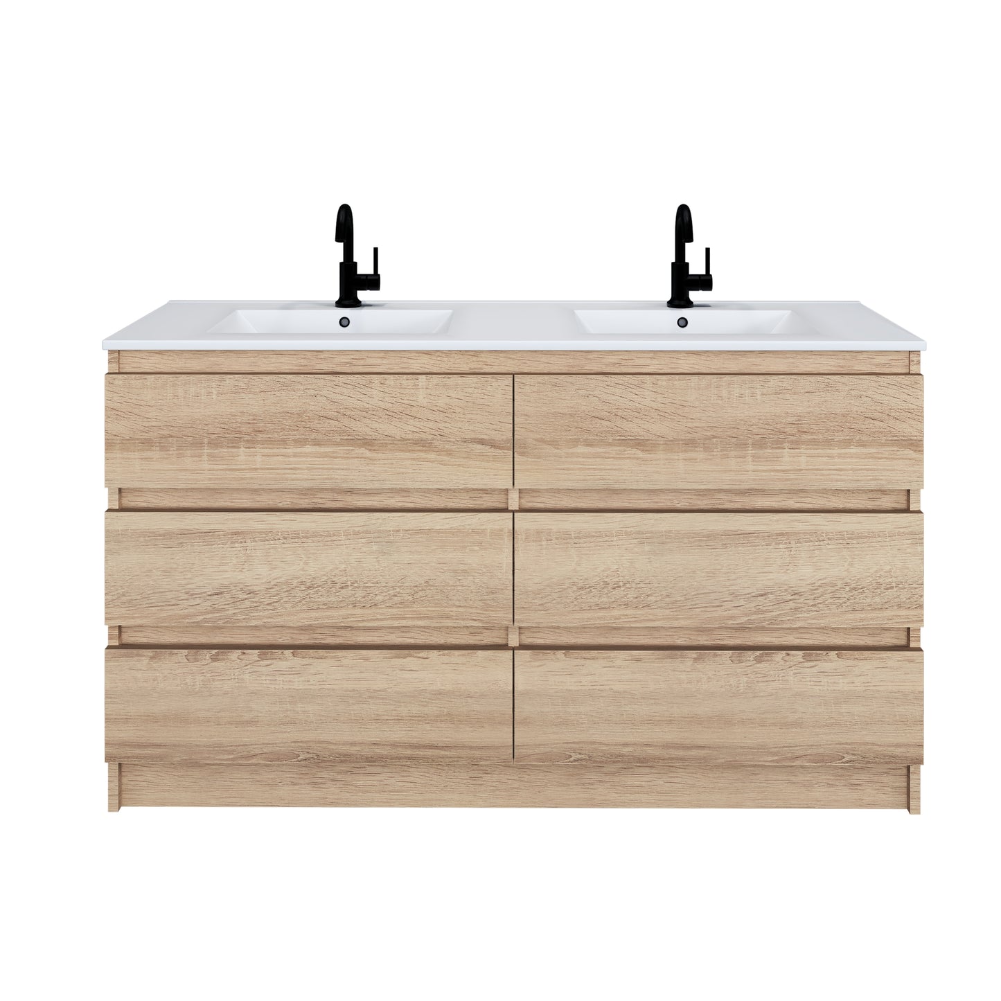 Pepper 60" Double Sink Bathroom Vanity with integrated counter top