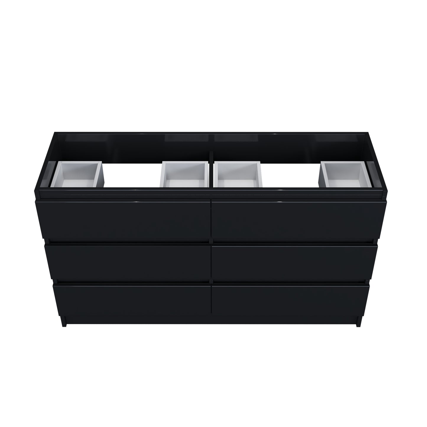 Pepper 60" Double Sink Bathroom Vanity Cabinet Only