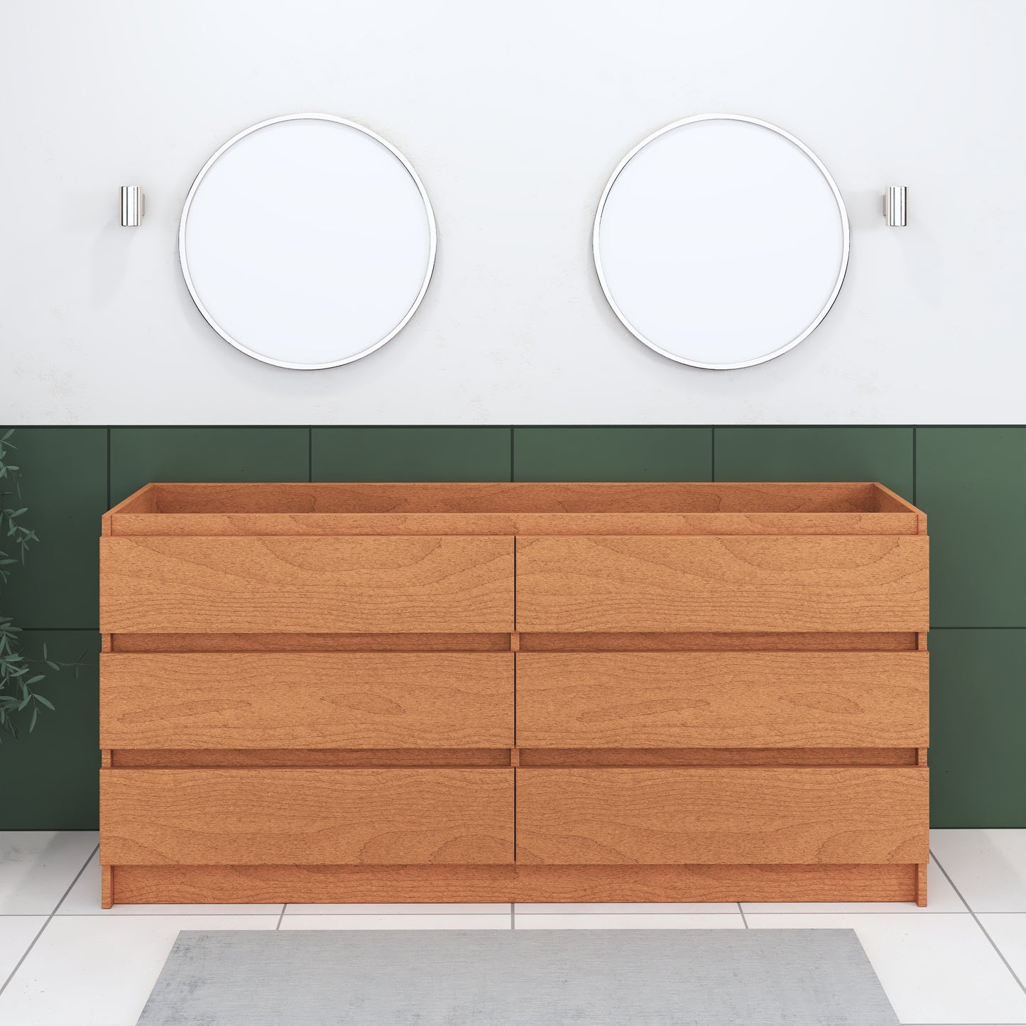 Pepper 72" Double Sink Bathroom Vanity Cabinet Only