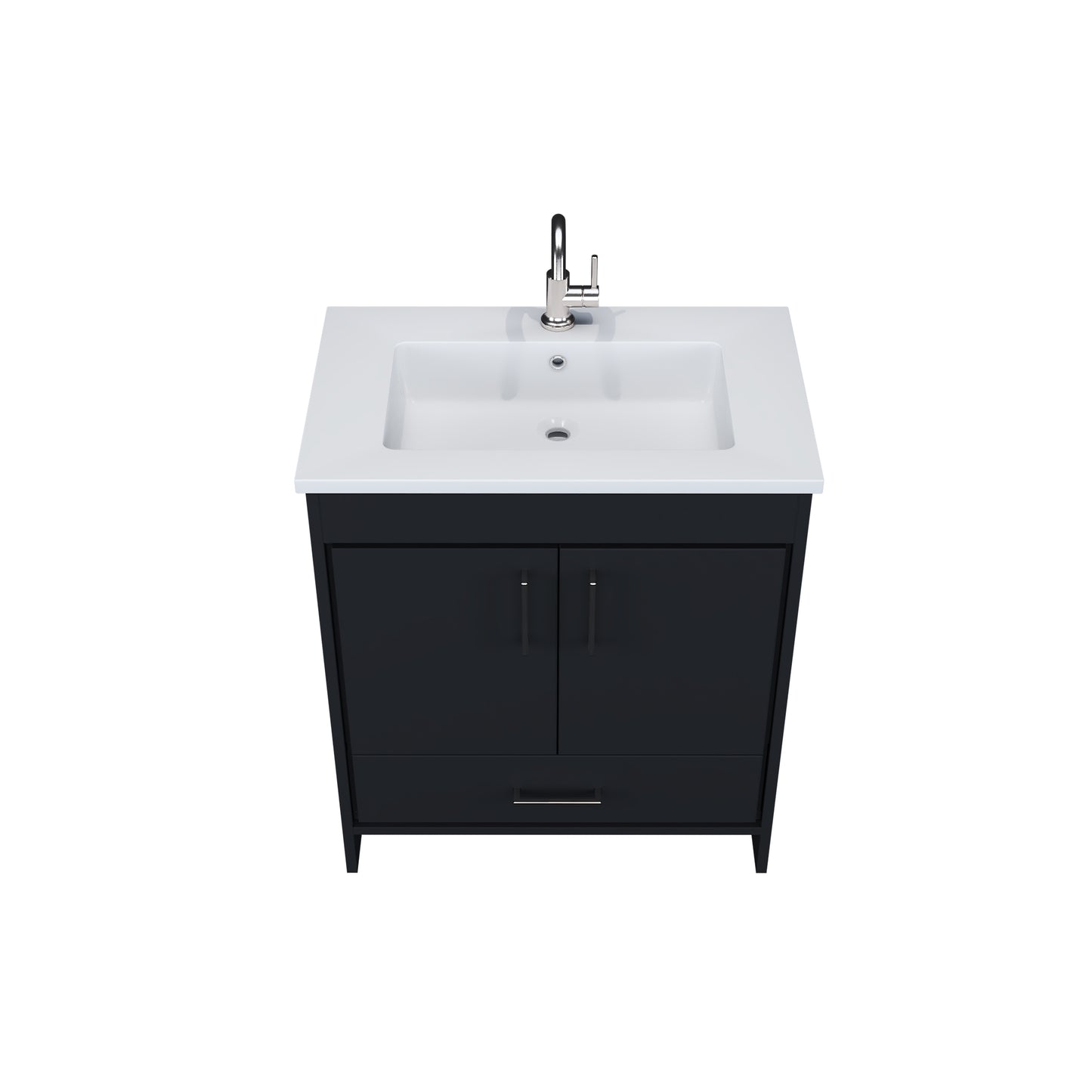 Rio 30" Bathroom Vanity with Acrylic integrated counter top