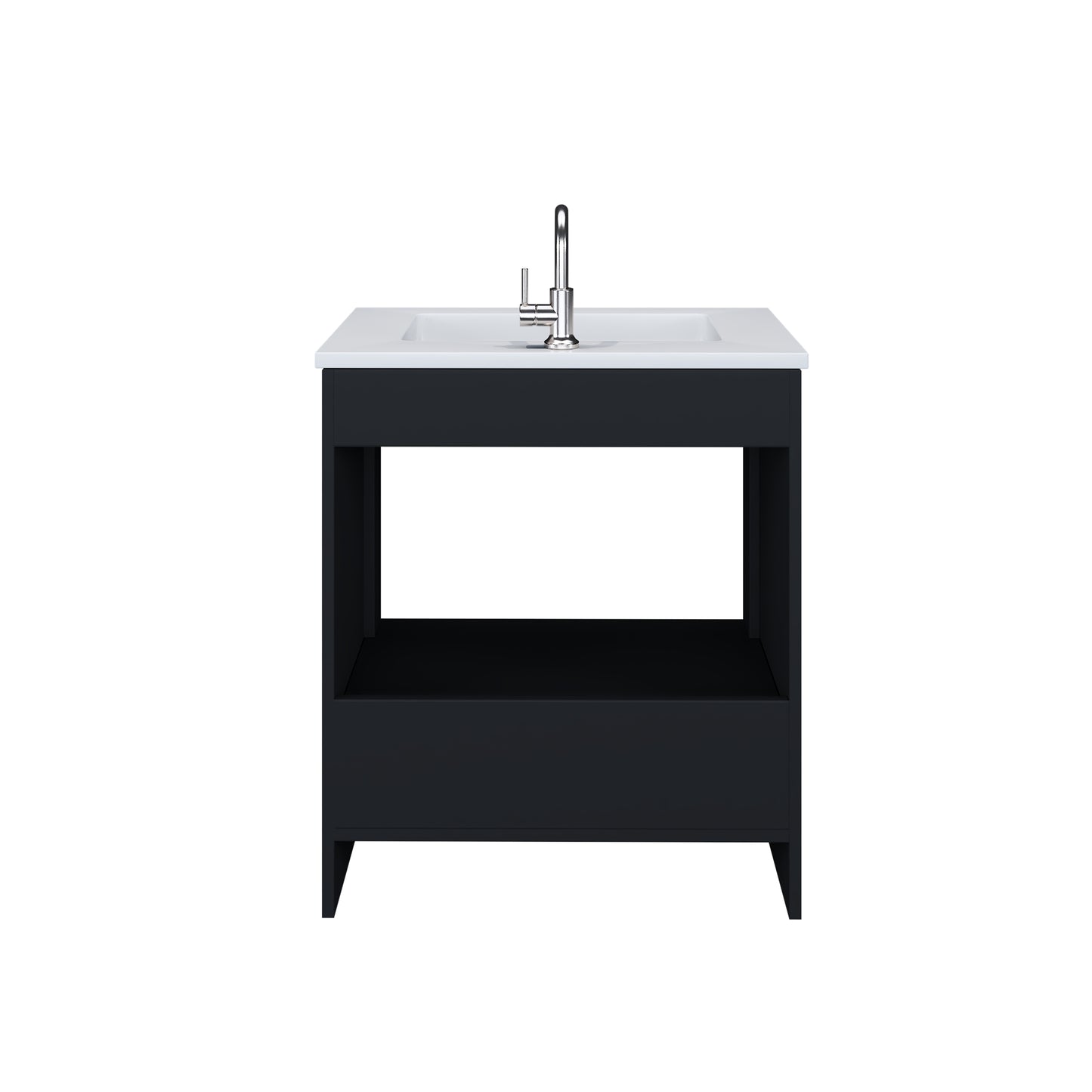 Rio 30" Bathroom Vanity with Acrylic integrated counter top
