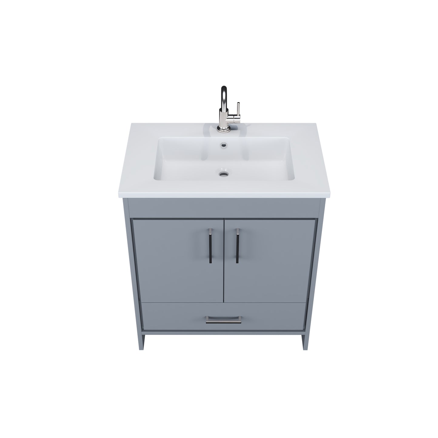 Rio 30" Bathroom Vanity with Acrylic integrated counter top