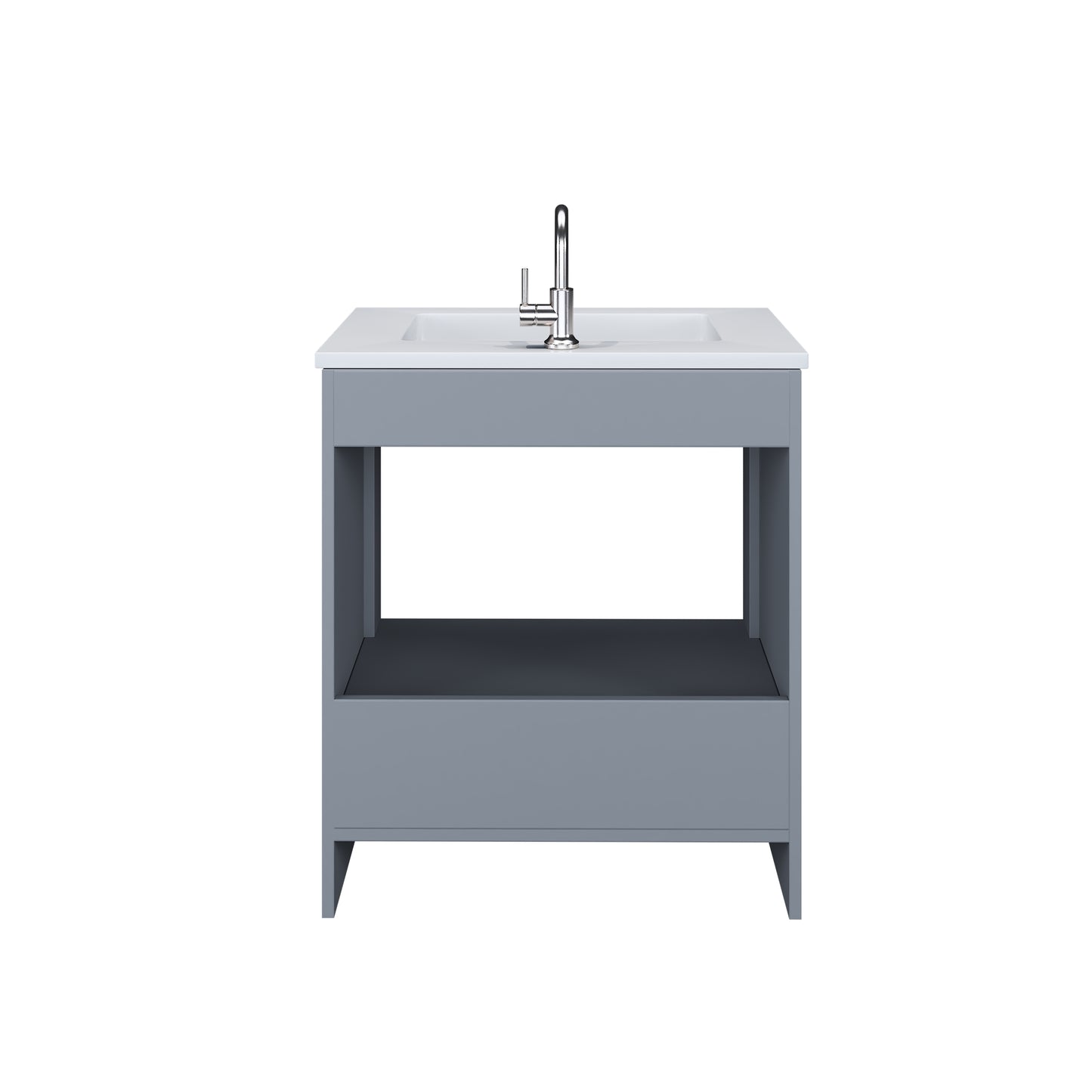Rio 30" Bathroom Vanity with Acrylic integrated counter top