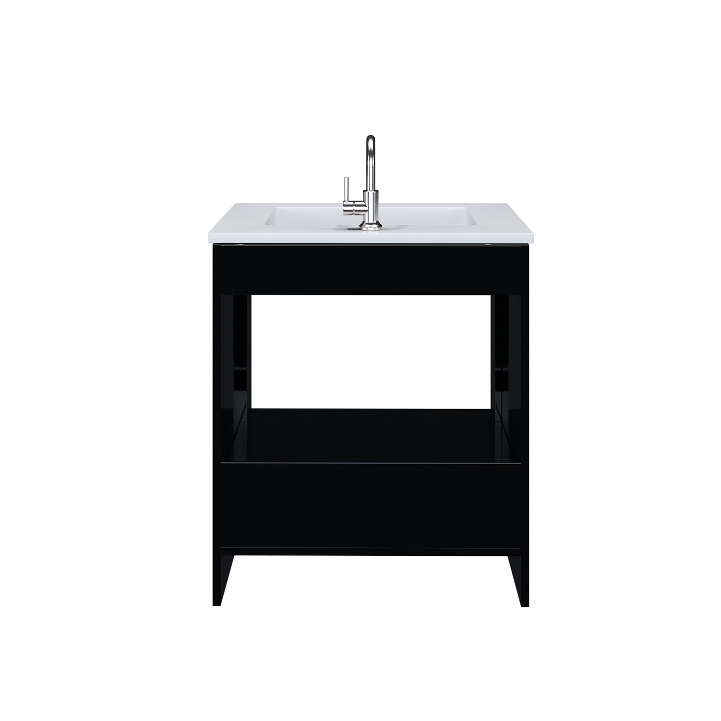 Rio 30" Bathroom Vanity with Acrylic integrated counter top